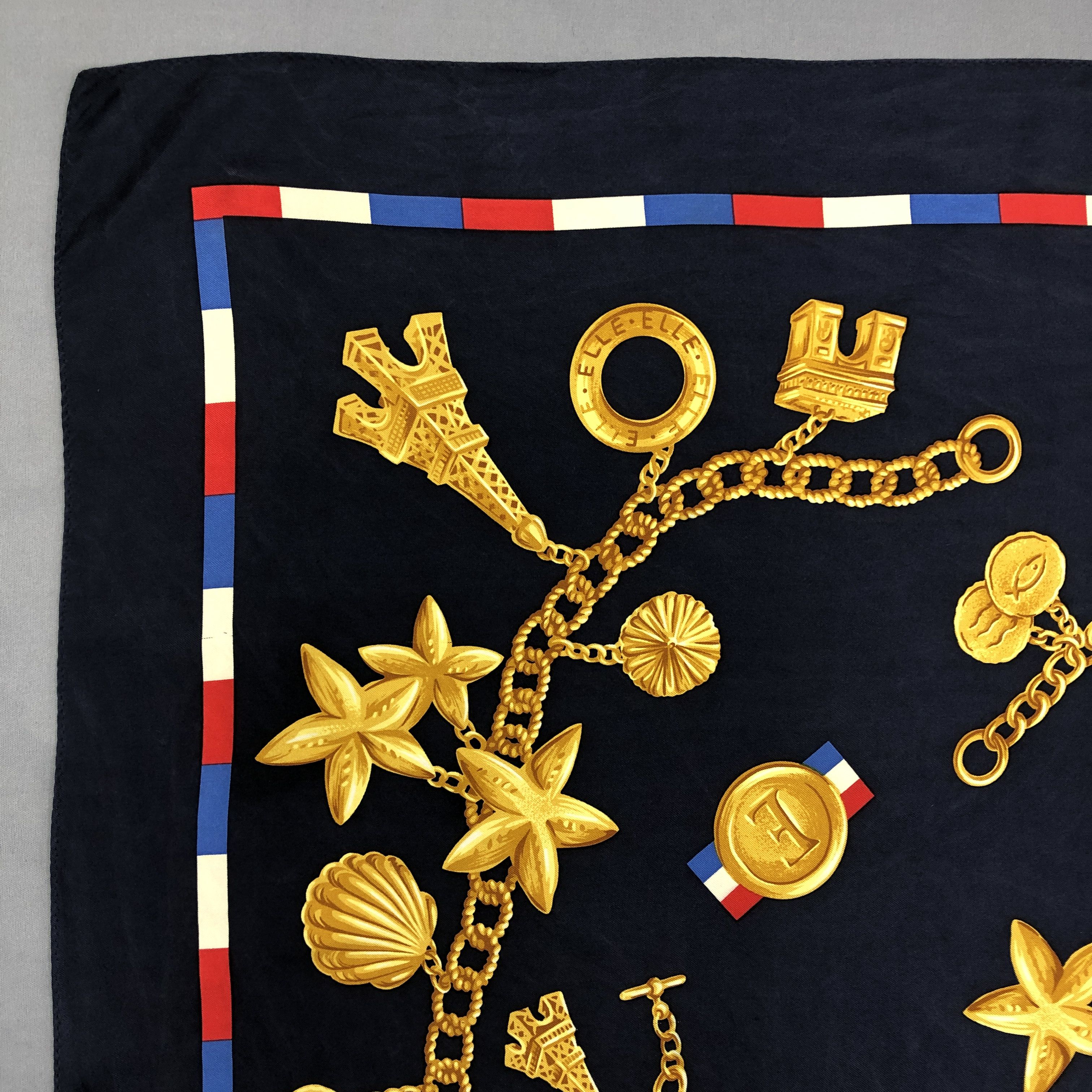 Designer × Other × Vintage Vintage Elle SILK Scarf Twill Stole Wraps Scarves Size ONE SIZE - 4 Thumbnail