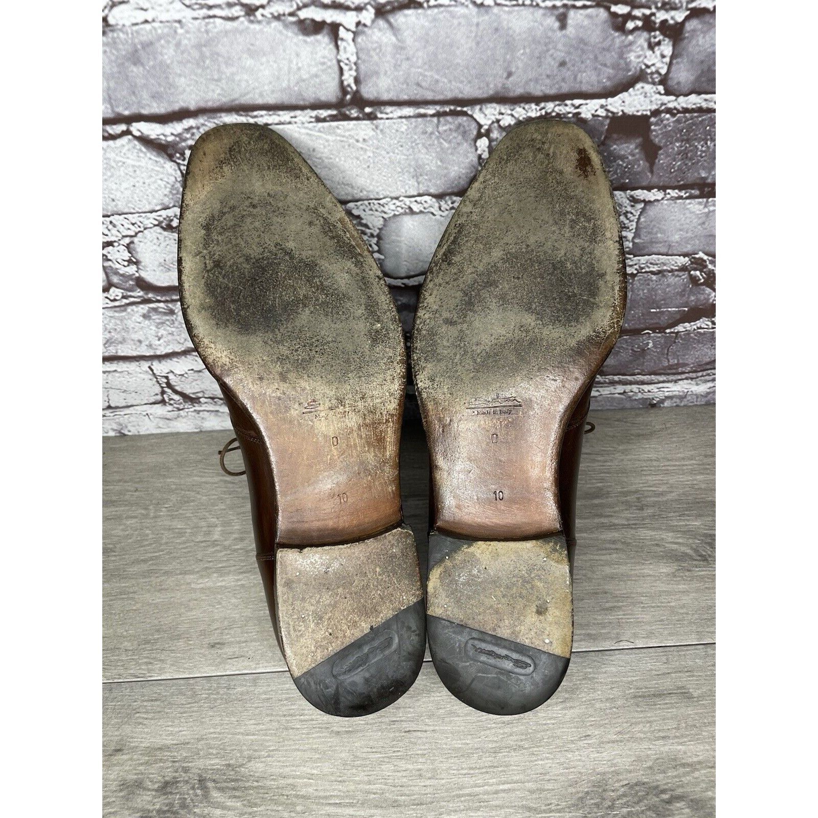 Santoni Santoni Brown Leather Apron Toe Loafers Oxfords Dress Shoes Size US 10 / EU 43 - 14 Thumbnail