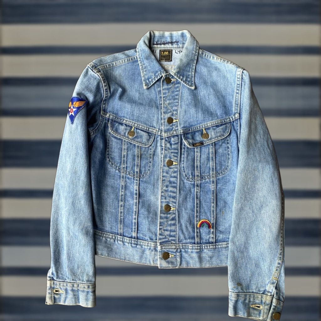 Lee VINTAGE Lee Rider Sanforized Union Trucker Jean Jacket Small PATD 153438 USA Size 28" / US 6 / IT 42 - 1 Thumbnail