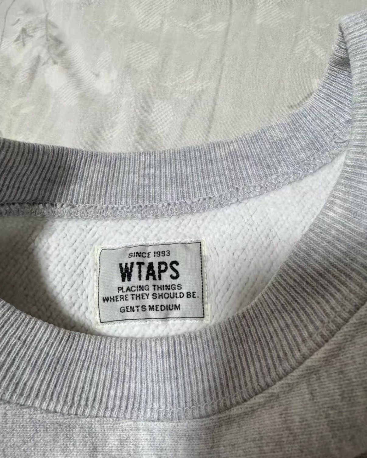 Wtaps WTAPS 17AW Design Crewneck Sweatshirt Grey Size US M / EU 48-50 / 2 - 3 Thumbnail