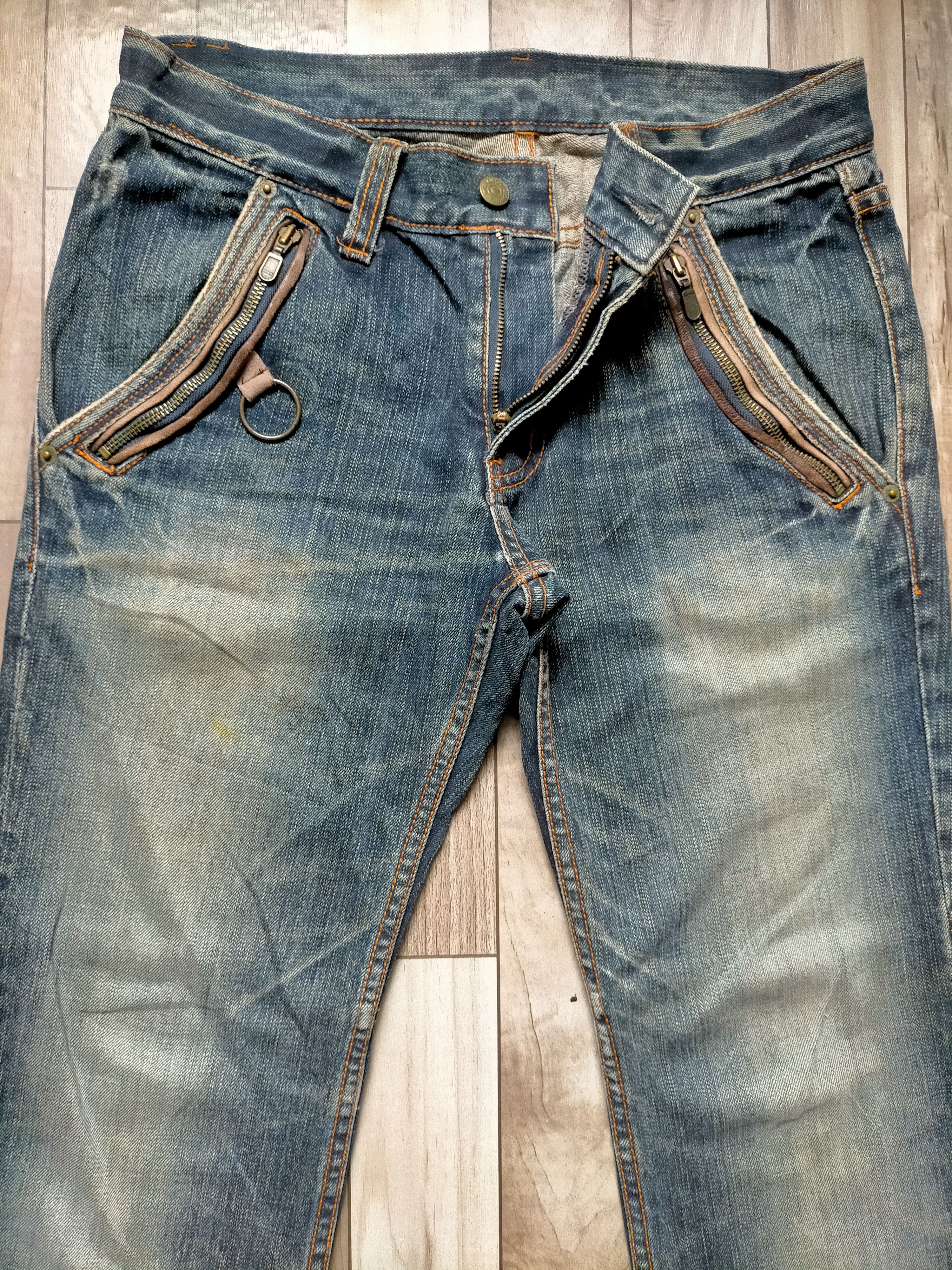 Japanese Brand × PPFM Vtg! PPFM Peyton Place jeans Cow Leather Denim Size US 30 / EU 46 - 6 Thumbnail