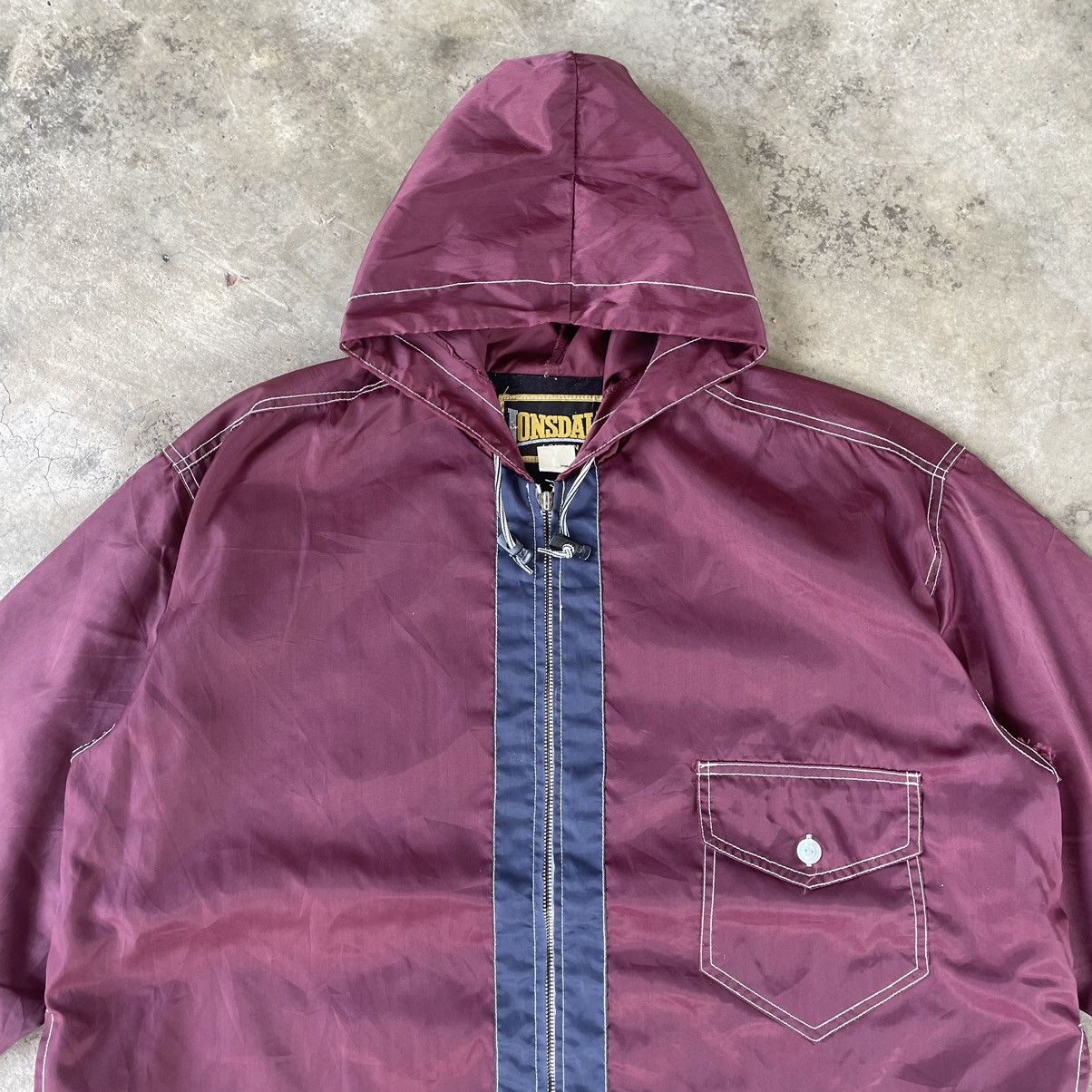 Lonsdale × Vintage 🔥Vintage Lonsdale Hooded Full Zipper Sportswear Light Jacket Size US XL / EU 56 / 4 - 2 Thumbnail
