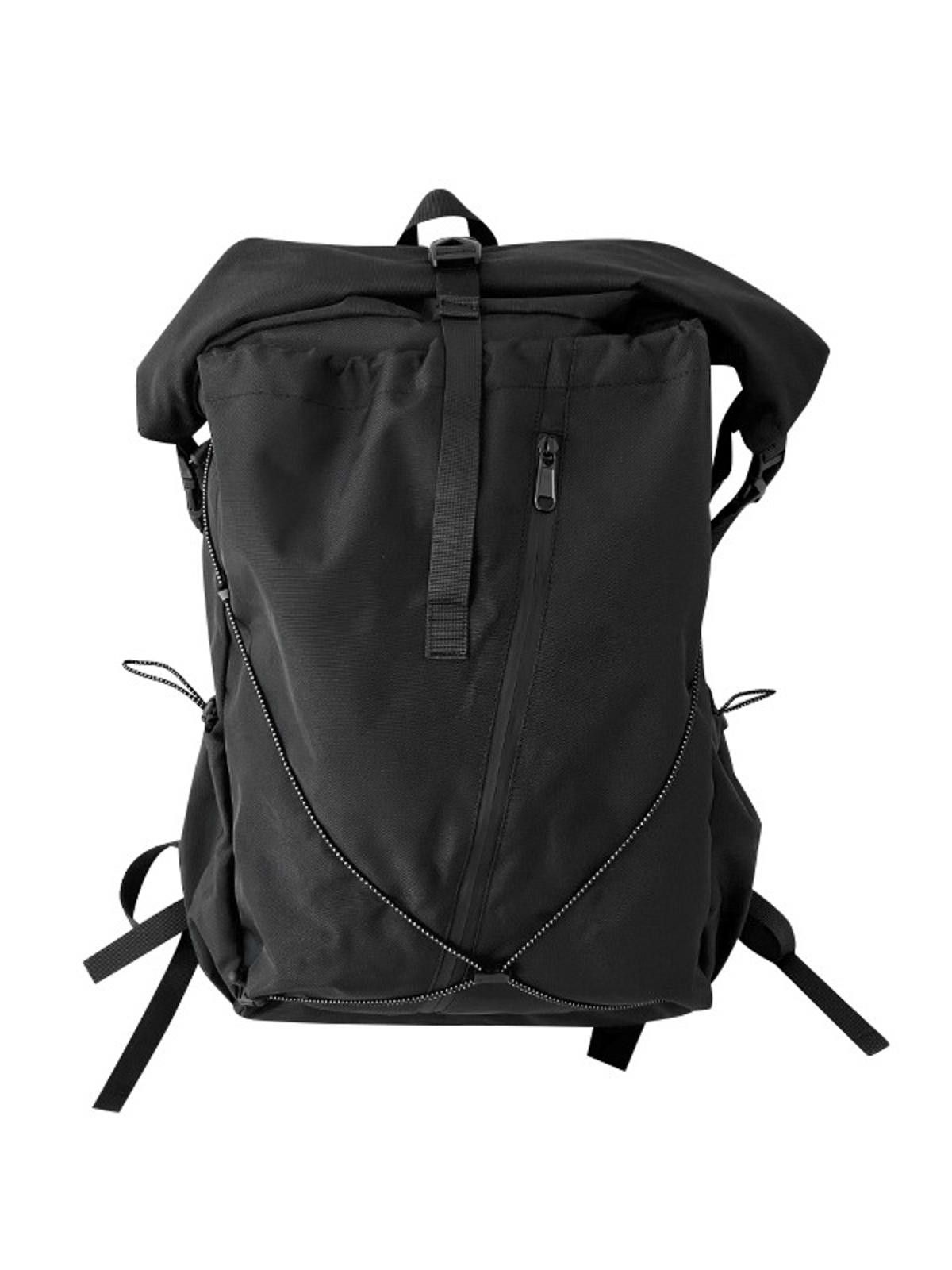 Vintage Sleek Black Roll-Top Backpack Size ONE SIZE - 5 Thumbnail