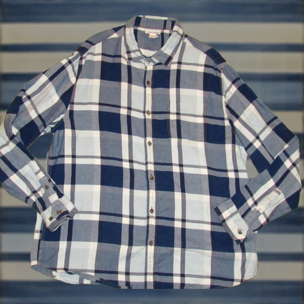 Carbon2Cobalt CARBON2COBALT Blue White Long Sleeve Button Down Shirt Large L Mens Color Blue Size US L / EU 52-54 / 3 - 1 Thumbnail