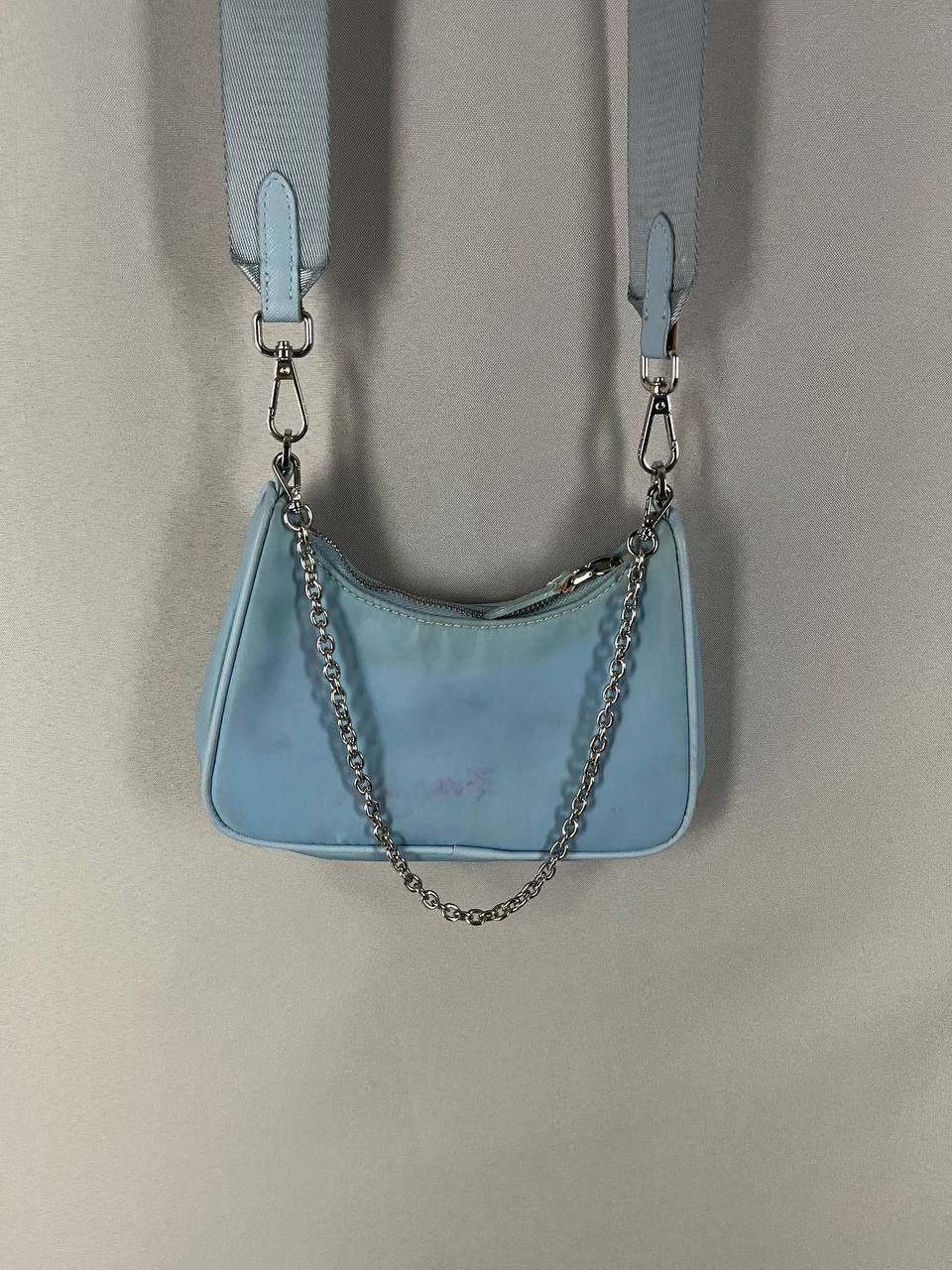 Prada Prada Bag Nylon Blue Size ONE SIZE - 7 Thumbnail
