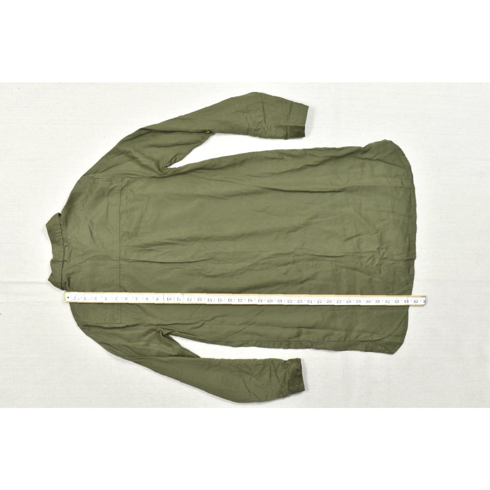Lucky Brand Lucky Brand Women's S Olive Green Lyocell Long Sleeve Button Front Utility Shirt Dress Size S / US 4 / IT 40 - 4 Thumbnail