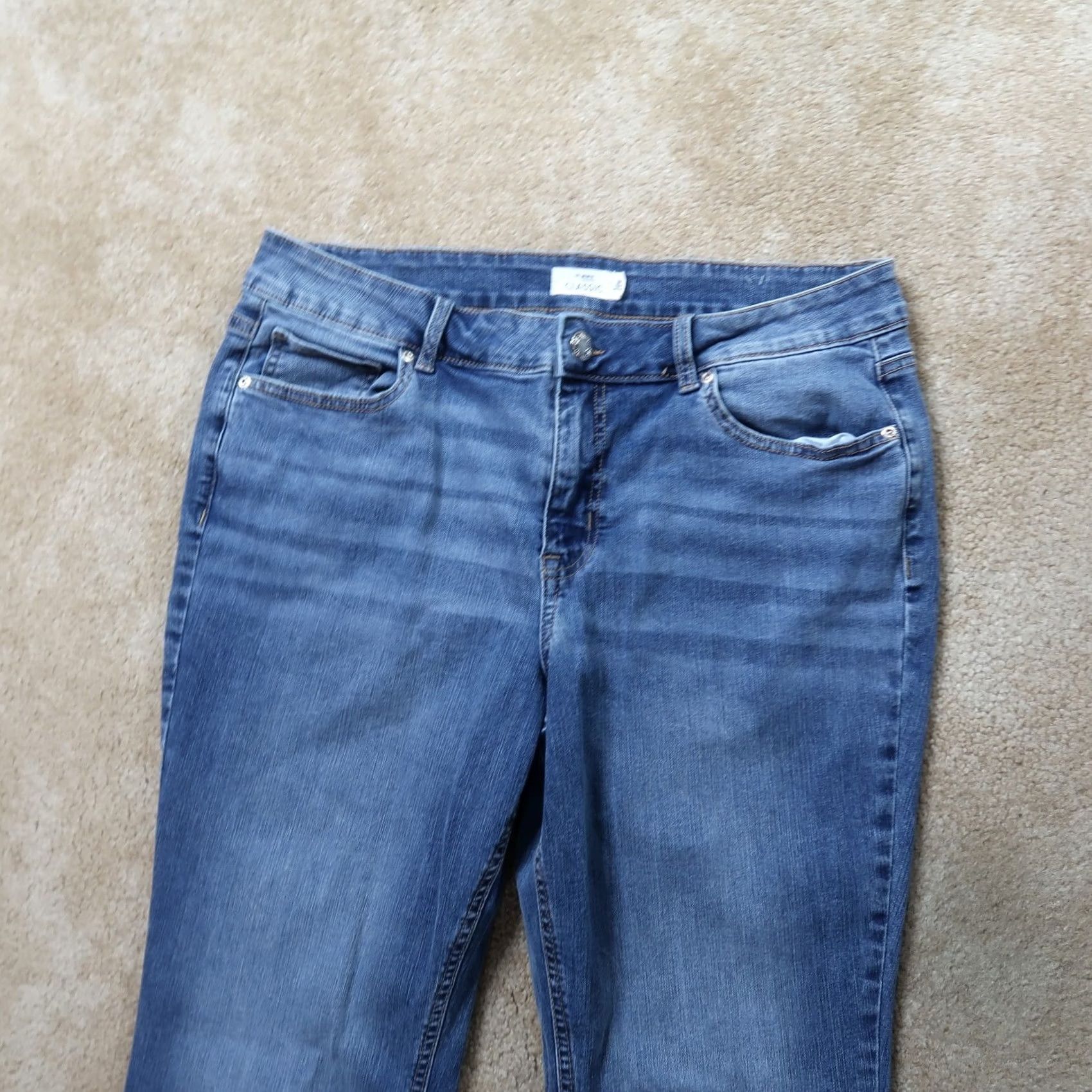 Vintage Maurices Jeans Classic Mid Rise Flare Leg Denim Blue 16 Women Adults 29in 5-Pocket Stretch Size 38" / US 16 / IT 52 - 2 Thumbnail