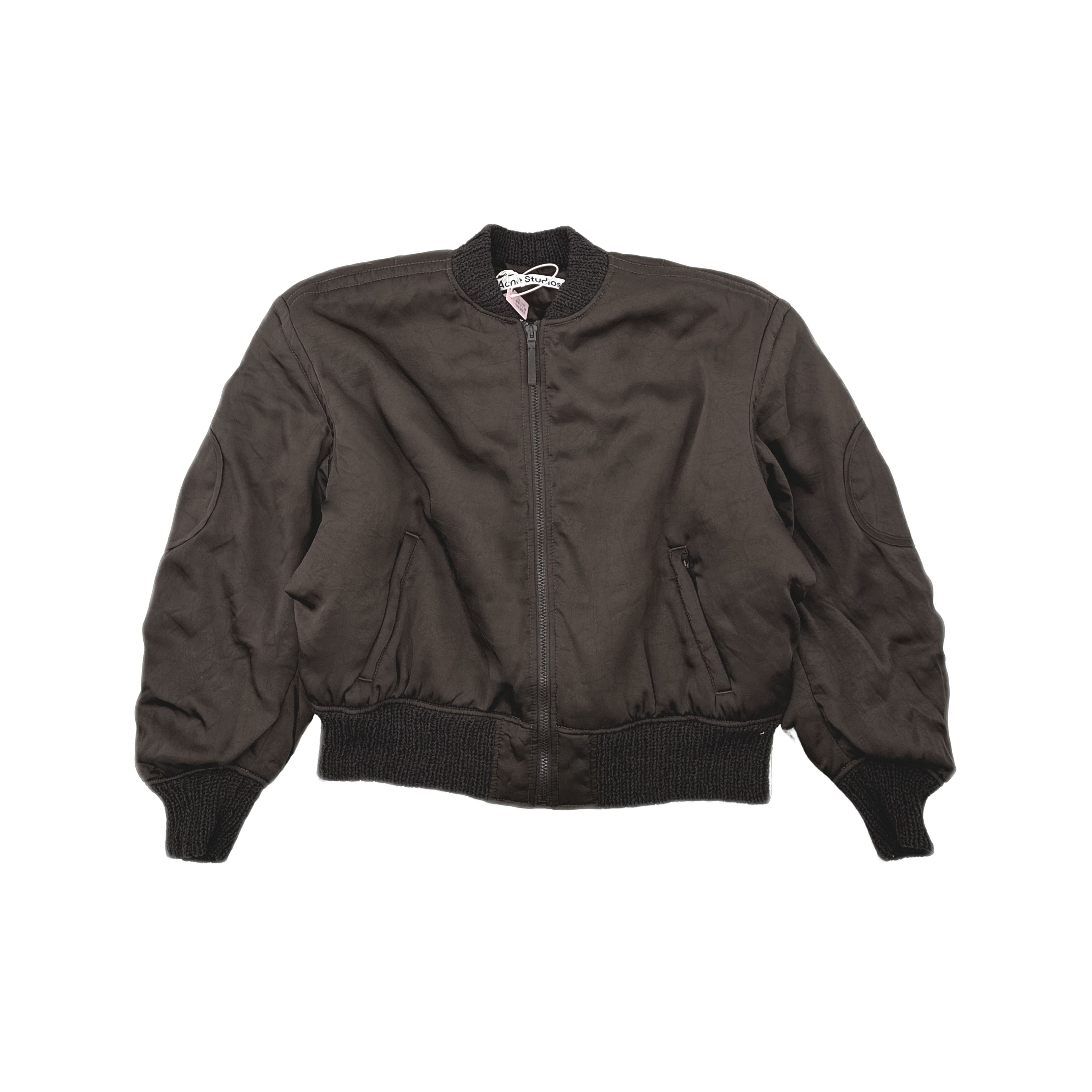 Acne Studios Acne Studios Brown Cropped Bomber Jacket Size 32 Size XXS / US 00 / IT 34 - 1 Thumbnail