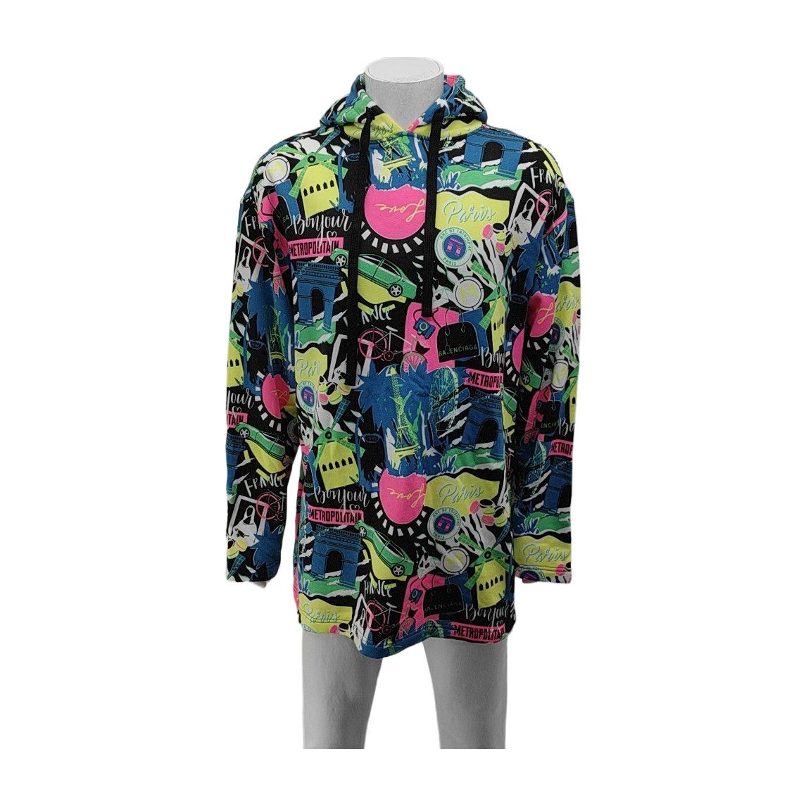 Balenciaga Balenciaga Bonjour Paris Print Hoodie Size XXS Size US XXS / EU 40 - 1 Thumbnail