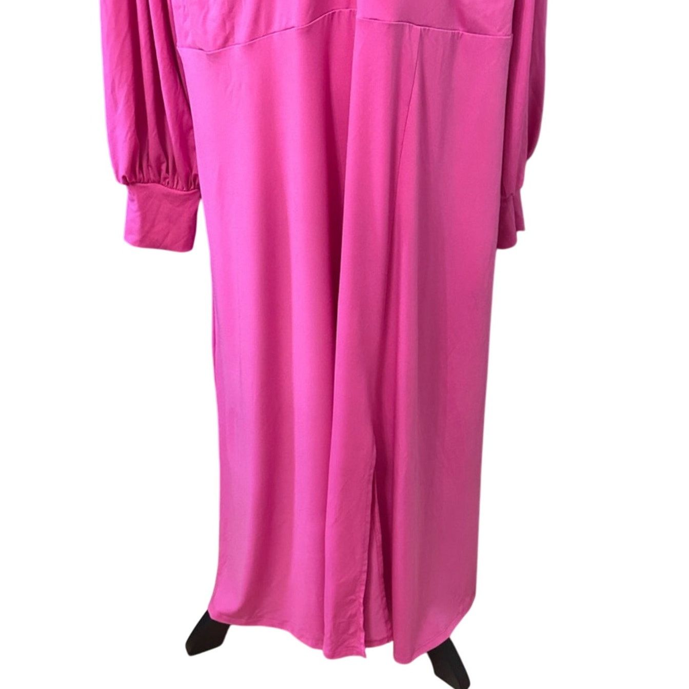 Other Eloquii A-Line Midi Dress V-Neckline Vibrant Pink Women's 22 Size 3XL / US 20-22 - 3 Thumbnail