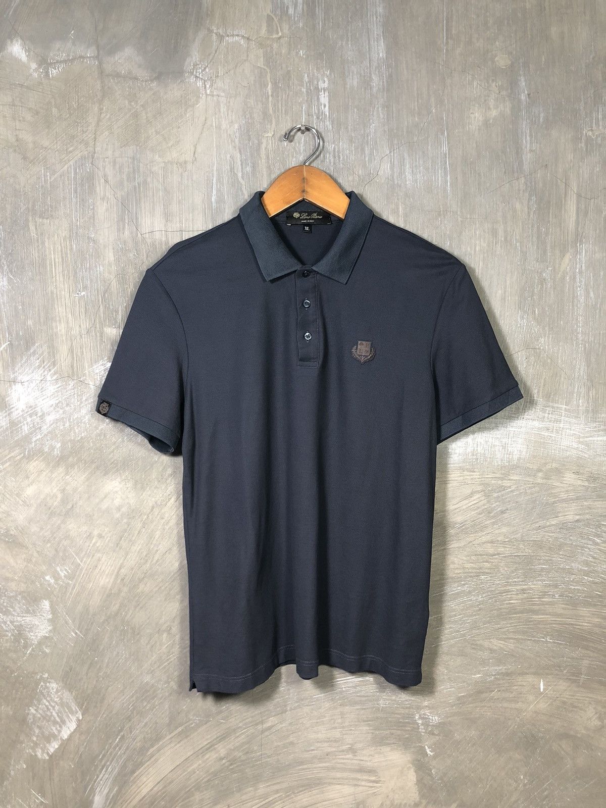 Loro Piana Navy Polo Shirt
