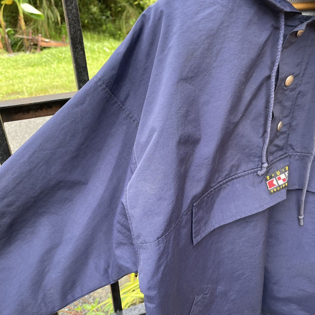 B.U.M Equipment 🔥Vtg 90s BUM Equipment Big Logo Hooded Anorak Light Jacket Size US L / EU 52-54 / 3 - 8 Thumbnail
