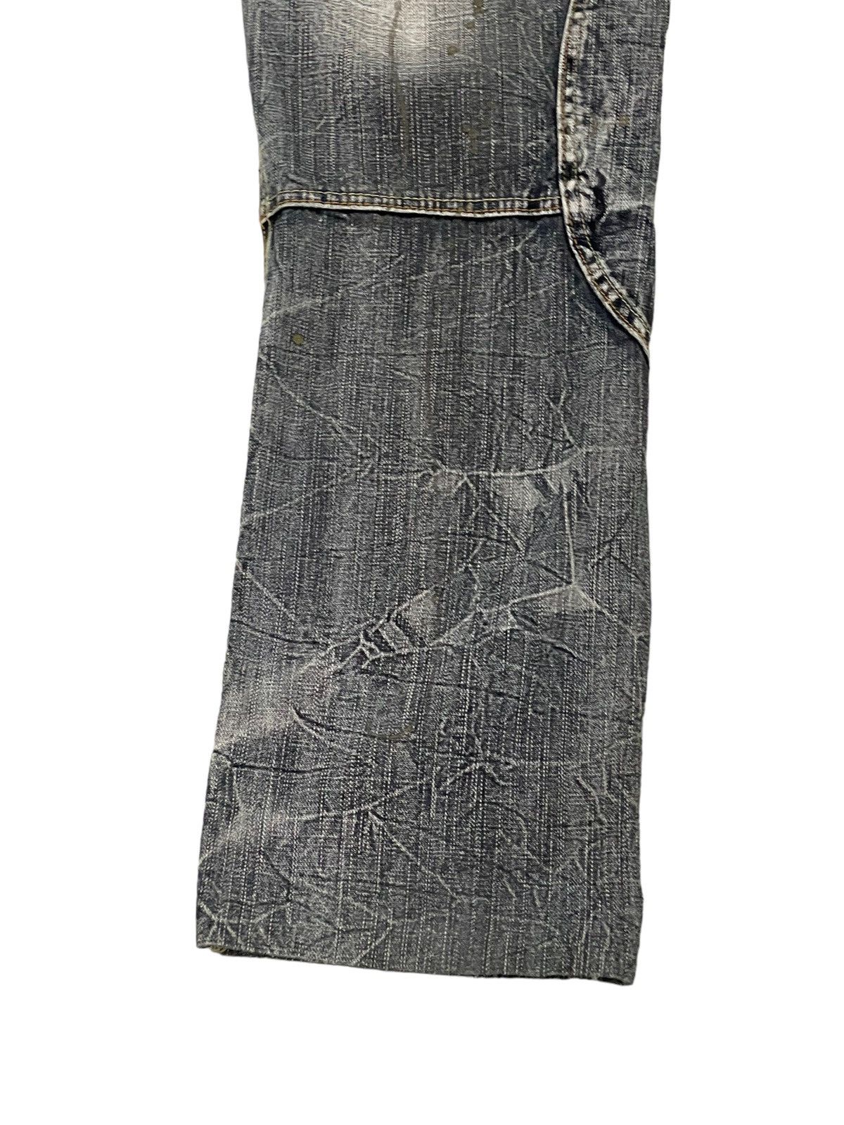Japanese Brand Painted Jeans Solberry Faded Distress Regular 8🟦3 Size US 33 - 12 Thumbnail
