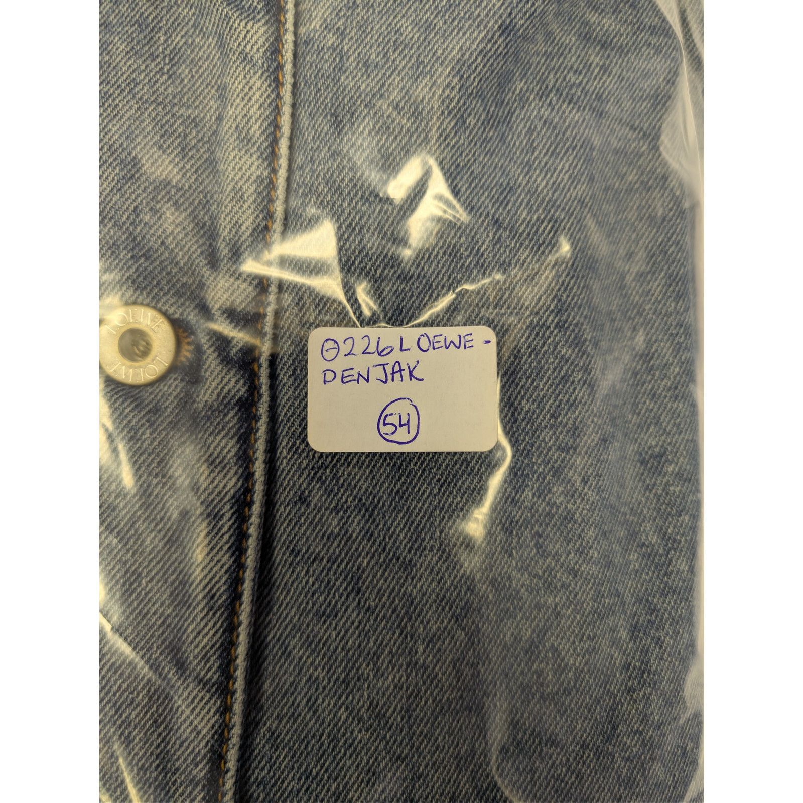 Loewe o1rshd1 Contrast Leather Panelling Denim Jacket in Blue Size US L / EU 52-54 / 3 - 19 Thumbnail
