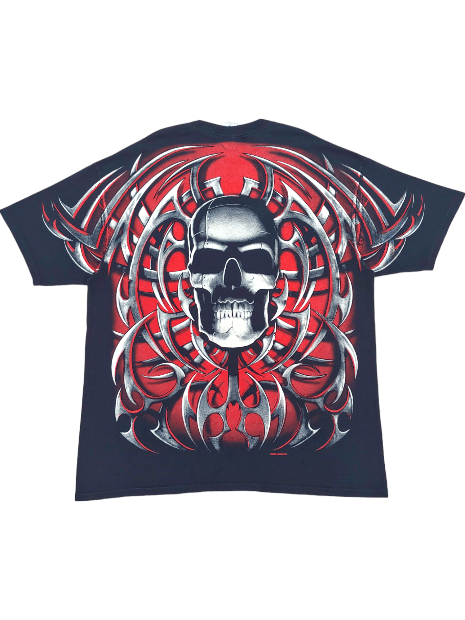 Liquid Blue Rare Vintage 90s Liquid Blue Skull All Over Print 1998 Tee Size US XL / EU 56 / 4 - 2 Thumbnail