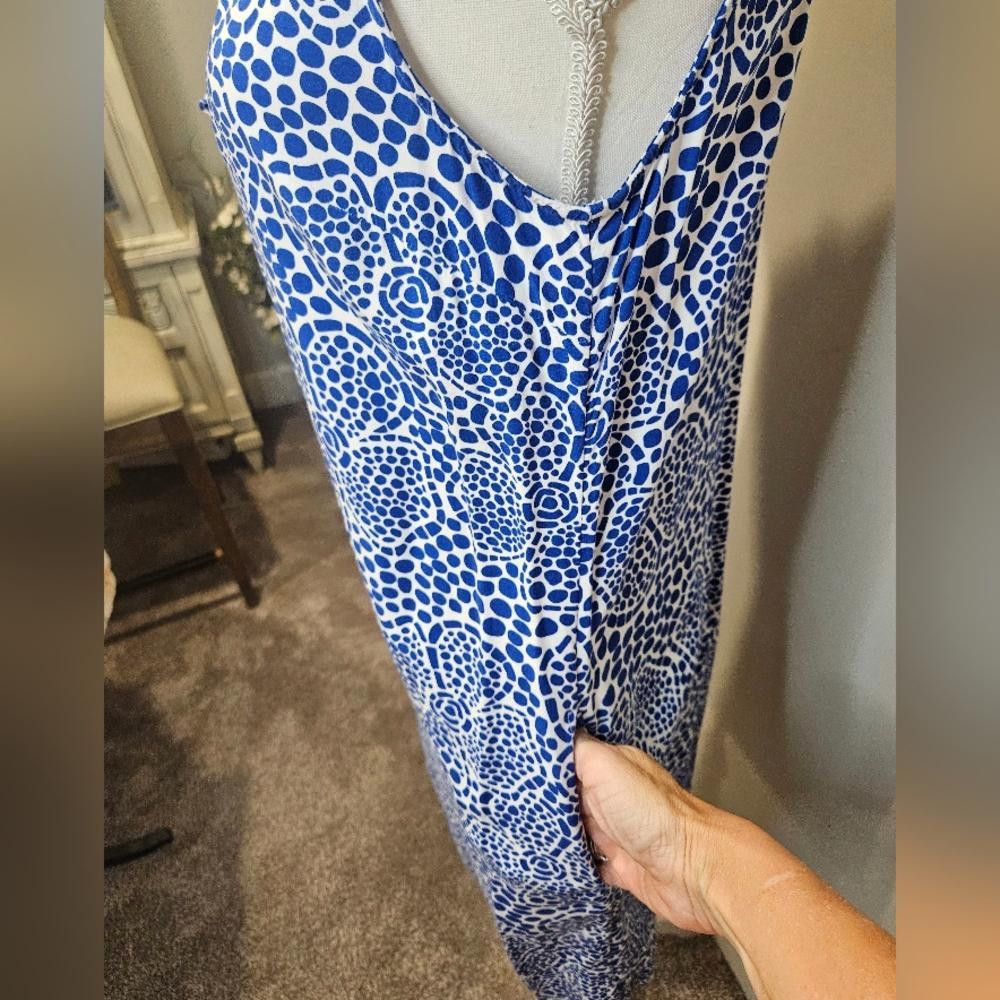 Designer Crown & ivy Blue Floral Shift Dress – Summer Days #6 Size M / US 6-8 / IT 42-44 - 4 Thumbnail