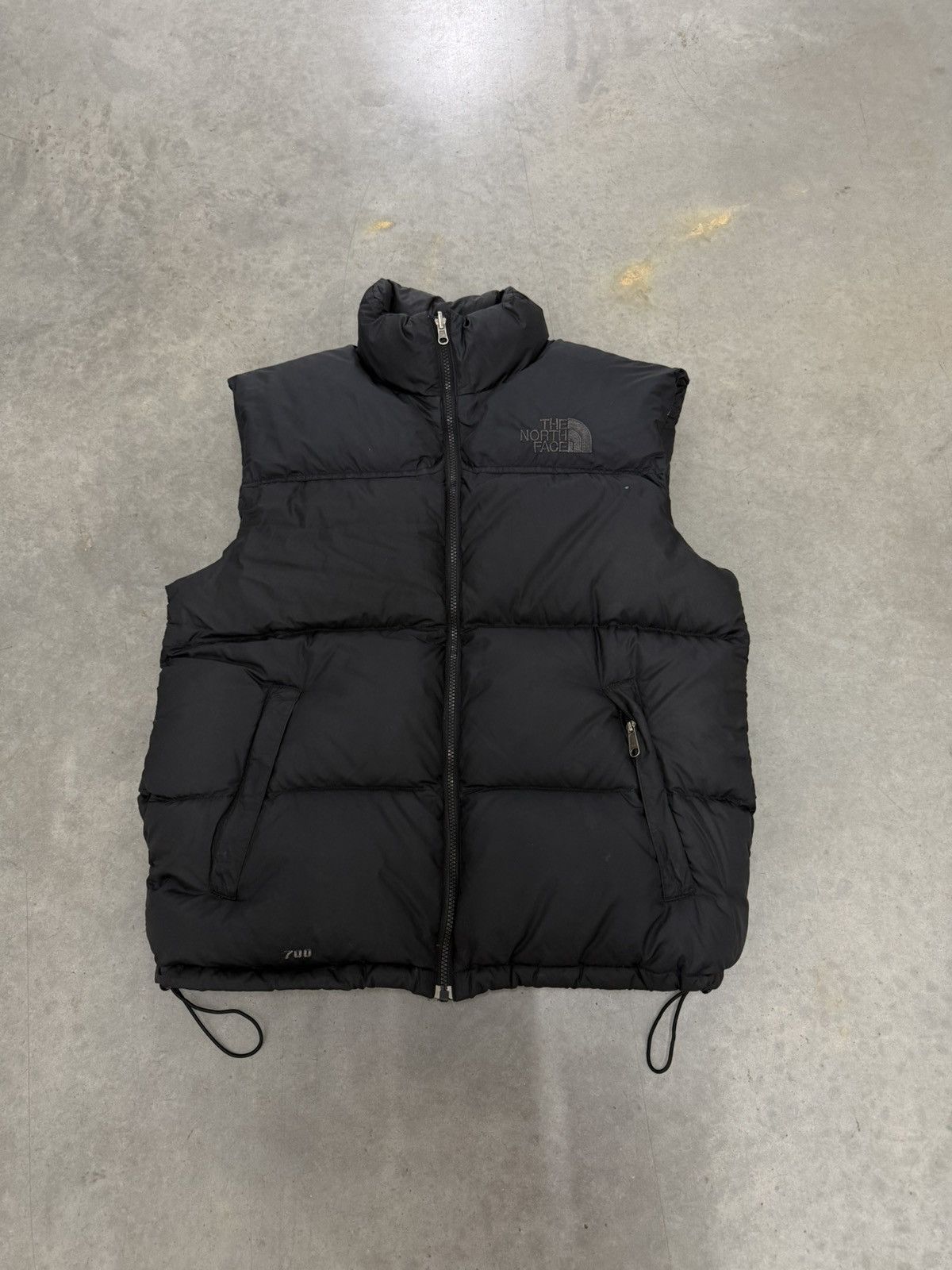 The North Face Puffer 700 All Black Vest USA Trail Large 90s