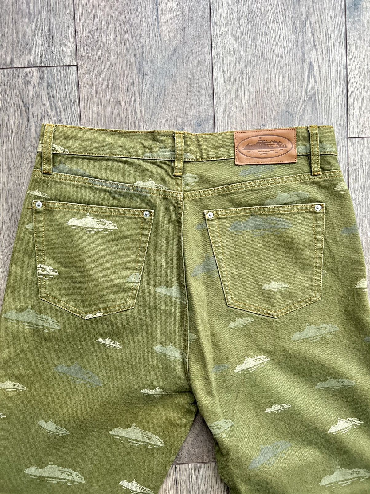 Corteiz Corteiz FW23 Alcatraz Pattern Denim Jeans “Khaki” Large Size US 34 / EU 50 - 3 Thumbnail