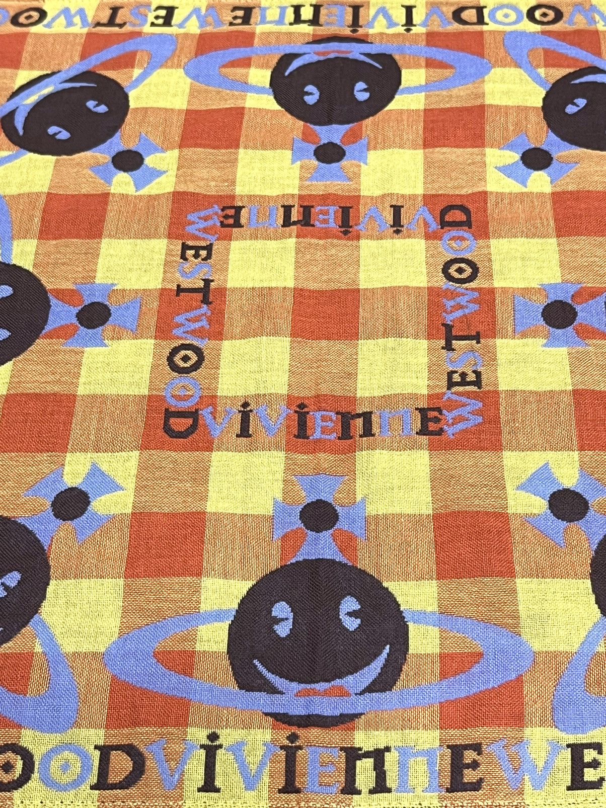 Vivienne Westwood DOPE RARE🔥VIVIENNE WESTWOOD SMILEY ORB Cotton Handkerchief Size ONE SIZE - 5 Thumbnail