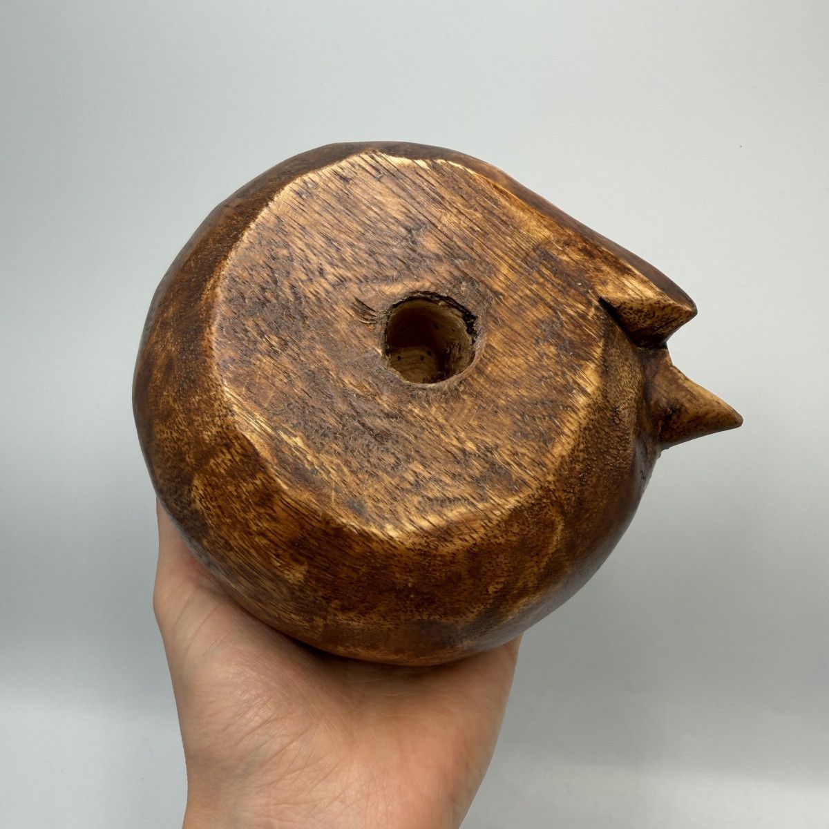 Vintage Vintage Hand Carved Wooden Sleeping Cat Figurine Rustic Size ONE SIZE - 4 Thumbnail