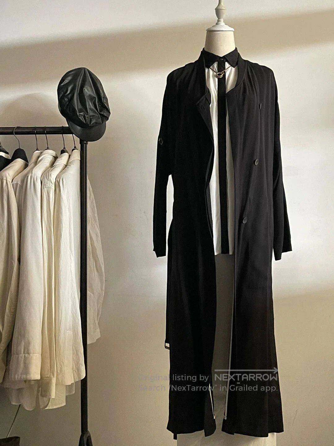 Helmut Lang Helmut Lang Black Trench Coat Jacket. Size M / US 6-8 / IT 42-44 - 5 Thumbnail