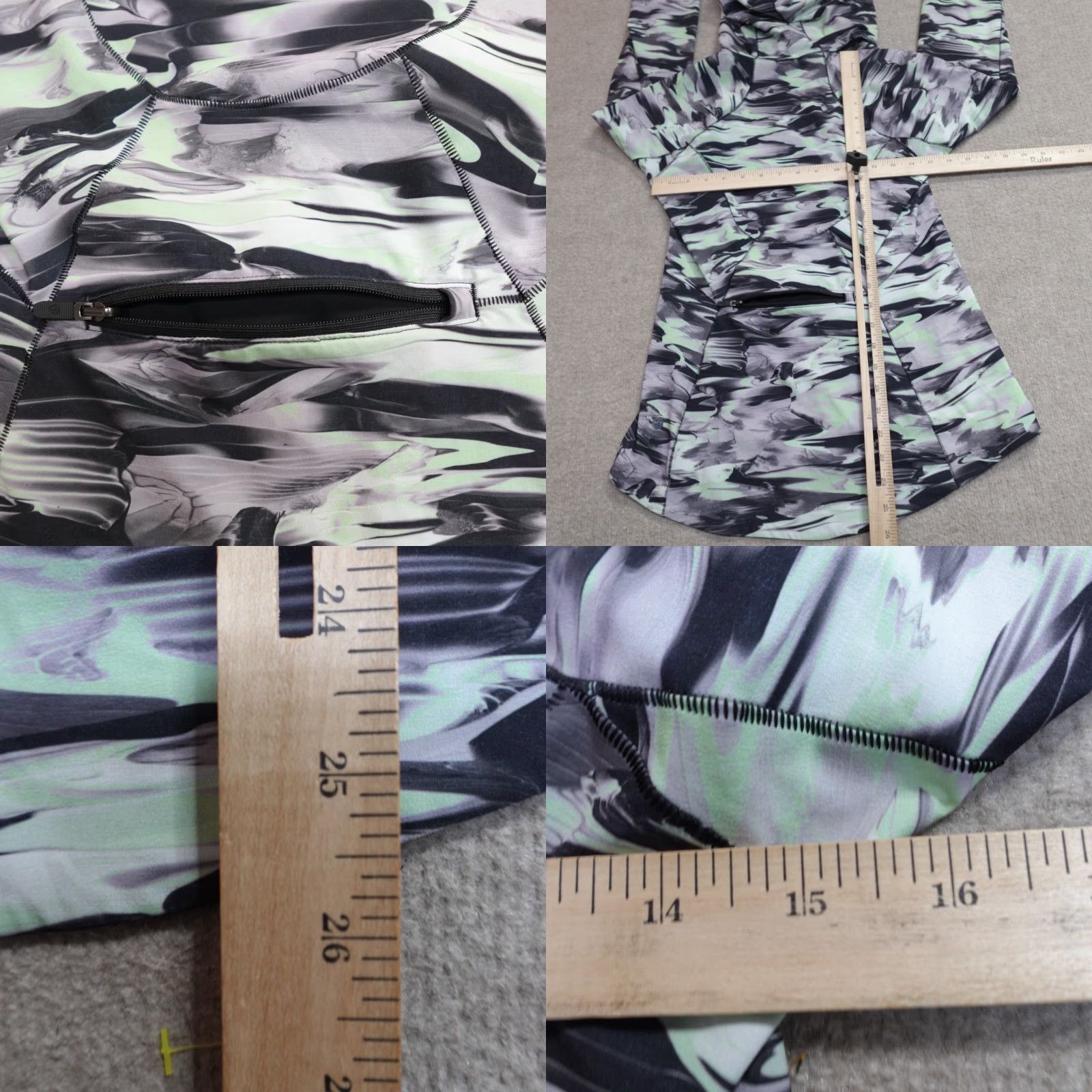Lululemon Lululemon Jacket Womens Small Gray Camo Full Zip Windbreaker Hooded City Activewear SHD Womens Regular Split Zip Size S / US 4 / IT 40 - 8 Thumbnail