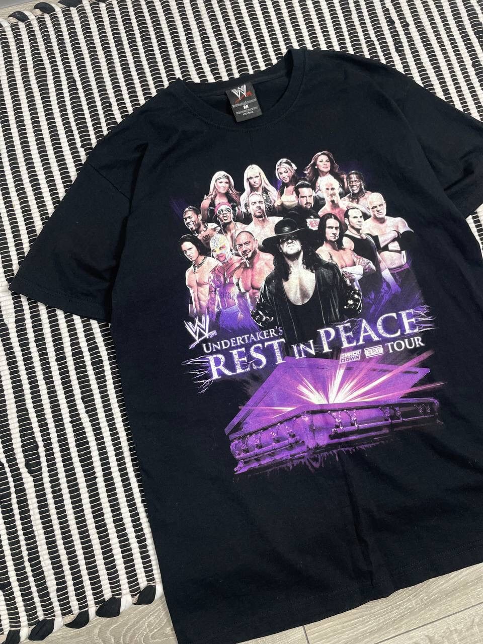 Vintage Vintage WWE Undertakers Reast In Peace Tour T-Shirt Tee Y2K Size US M / EU 48-50 / 2 - 2 Thumbnail