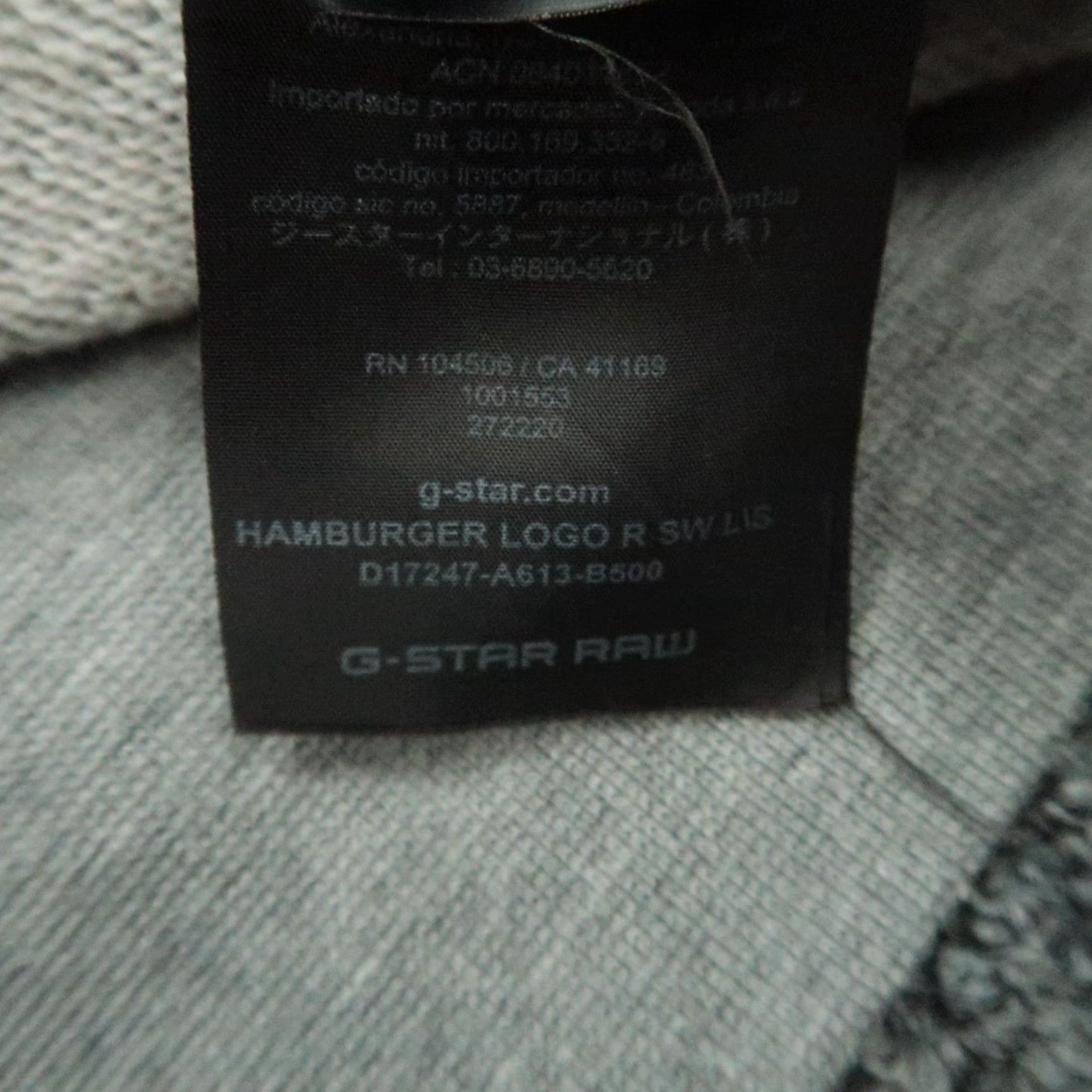 G-Star G Star Raw Sweatshirt Men M Gray White Hamburder Logo Long Sleeve Crew Regular Fit Pullover Sweatshirt - Mens Size US M / EU 48-50 / 2 - 6 Thumbnail