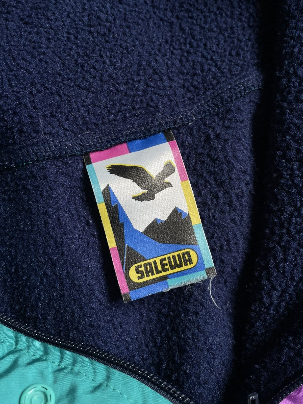 Vintage Vintage Salewa Polartec Zip Nylon Fleece Jacket Gorpcore Size US XL / EU 56 / 4 - 13 Thumbnail