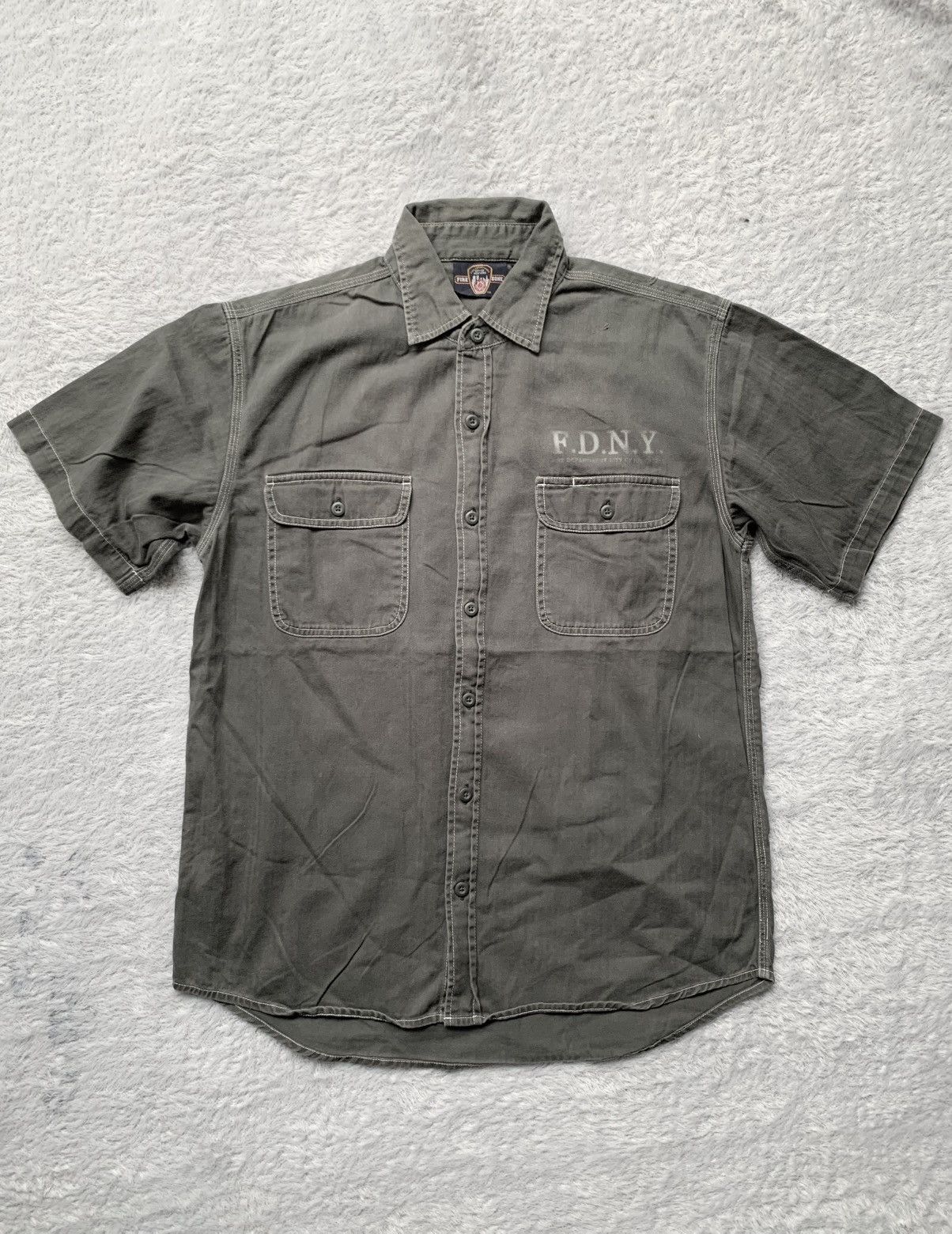 Vintage Fire department city of newyork FDNY workshirt Size US M / EU 48-50 / 2 - 1 Thumbnail