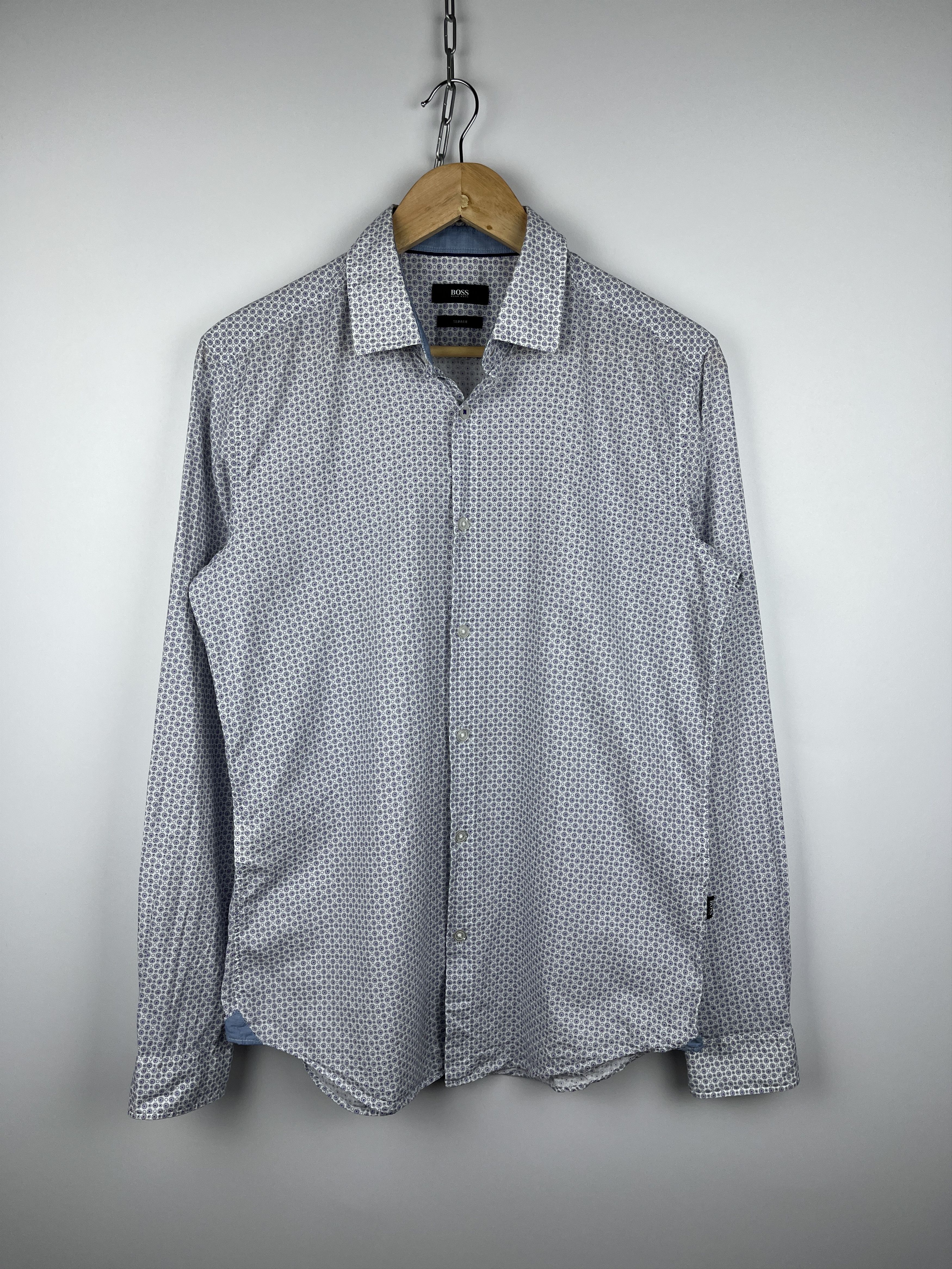 Hugo Boss Hugo Boss Small Polka Dot Long Sleeve Shirt Button Up Size US M / EU 48-50 / 2 - 3 Thumbnail