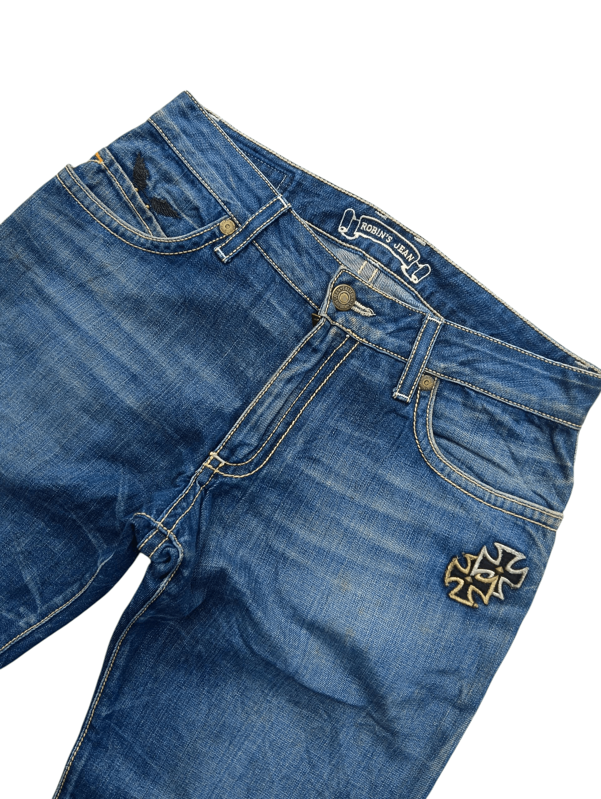 Robins Jeans Robins Jeans Studded Cross Embroidery Claw Mark Jeans Size US 32 / EU 48 - 7 Thumbnail