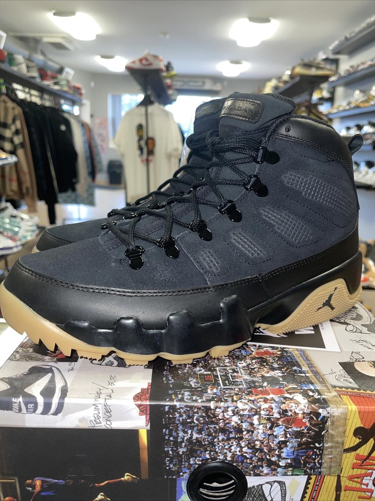 Nike Air Jordan 9 RETRO BOOT NRG Men's Black Gum US Size 9.5 NIB Size US 9.5 / EU 42-43 - 1 Thumbnail