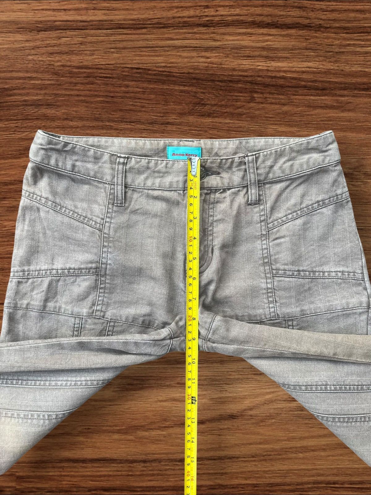 Japanese Brand Vintage Grunge Stripped Sun Faded Double Pocket Flare Pants Size US 29 - 11 Thumbnail