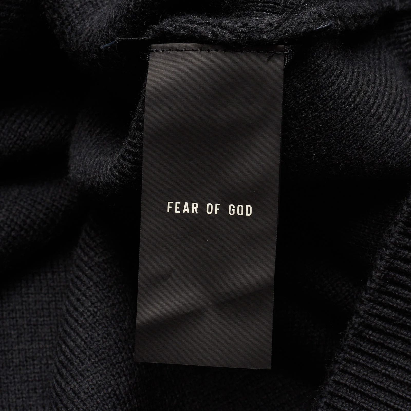 Fear of God FEAR OF GOD Heather Black Virgin Wool Knit Crewneck Sweater Size US L / EU 52-54 / 3 - 4 Thumbnail