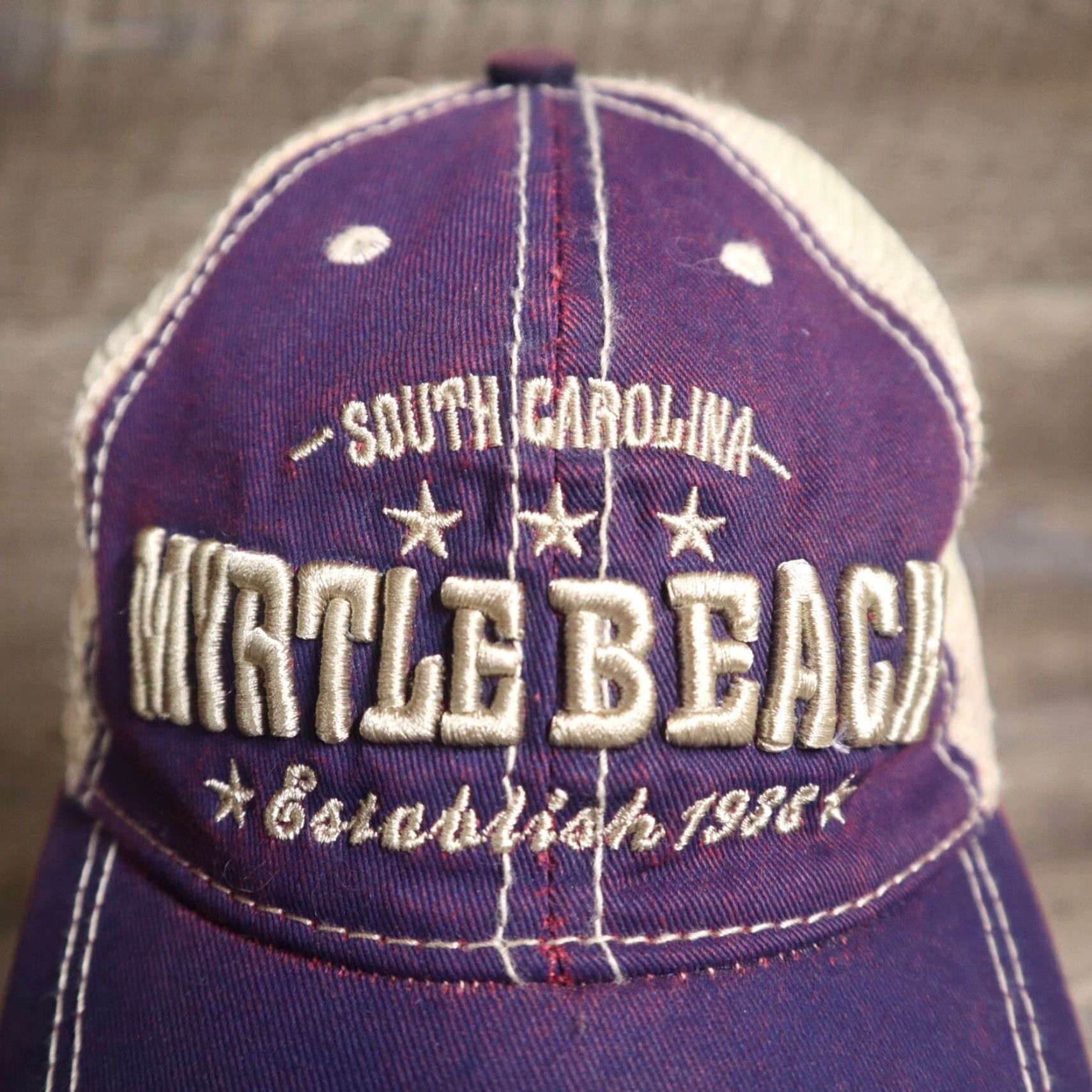 Vintage Purple Hat Cap Unbranded Adults Adjustable Size ONE SIZE - 2 Thumbnail