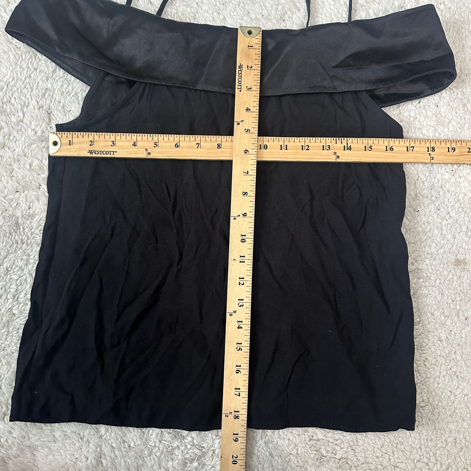 H&M H&M Black Viscose Cold Off Shoulder Dressy Top Blouse 6 S Size M / US 6-8 / IT 42-44 - 7 Thumbnail