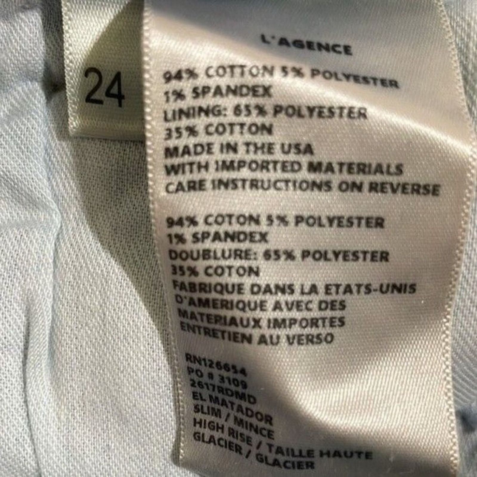 L'AGENCE L’agence Jeans El Matador Slim High Rise Distressed Size 24 Size 24" / US 00 / IT 34 - 8 Thumbnail