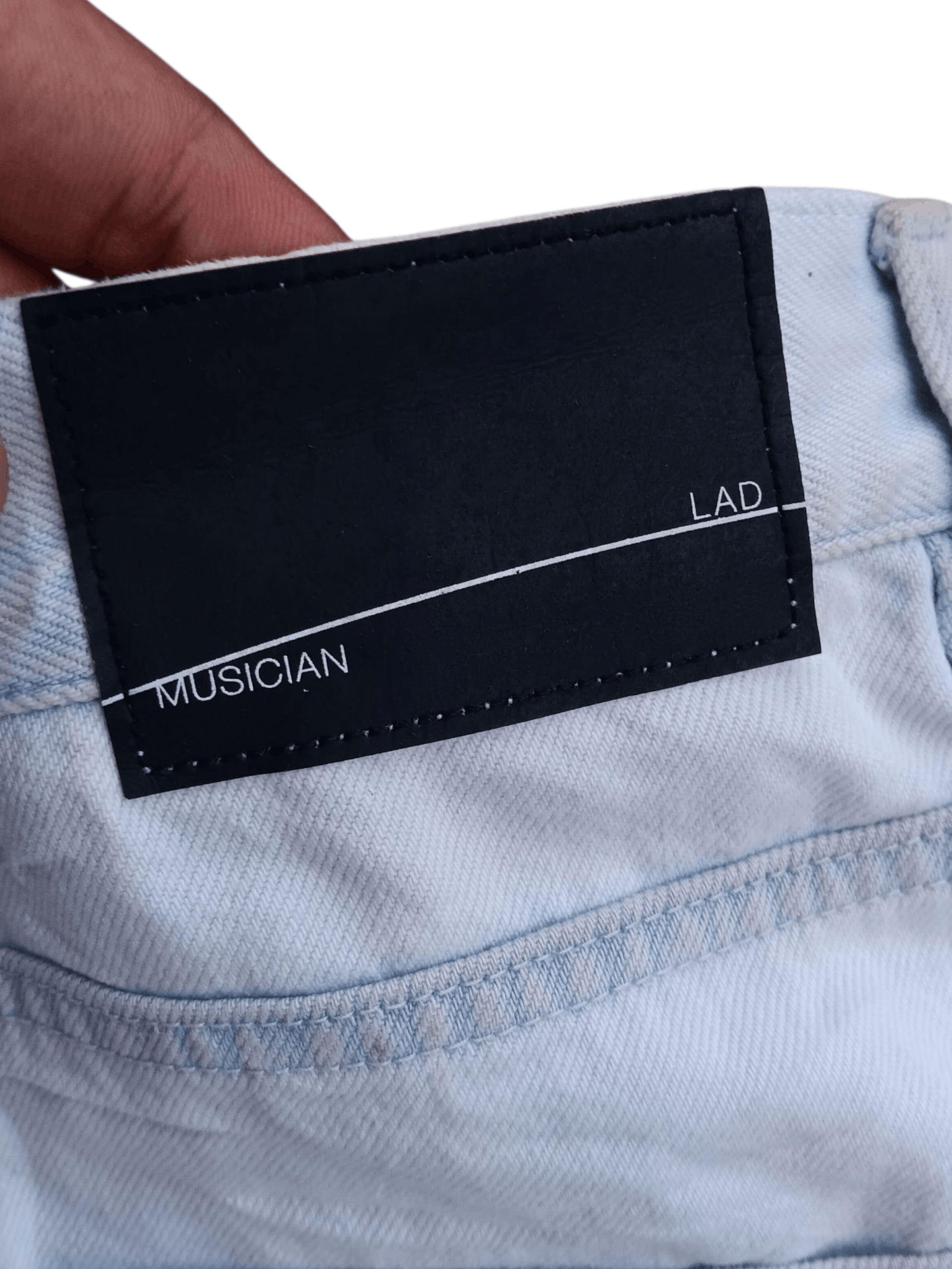 Lad Musician 🤝NEED GONE🤝Splatter distressed baggy light blue jeans Size US 32 / EU 48 - 13 Thumbnail