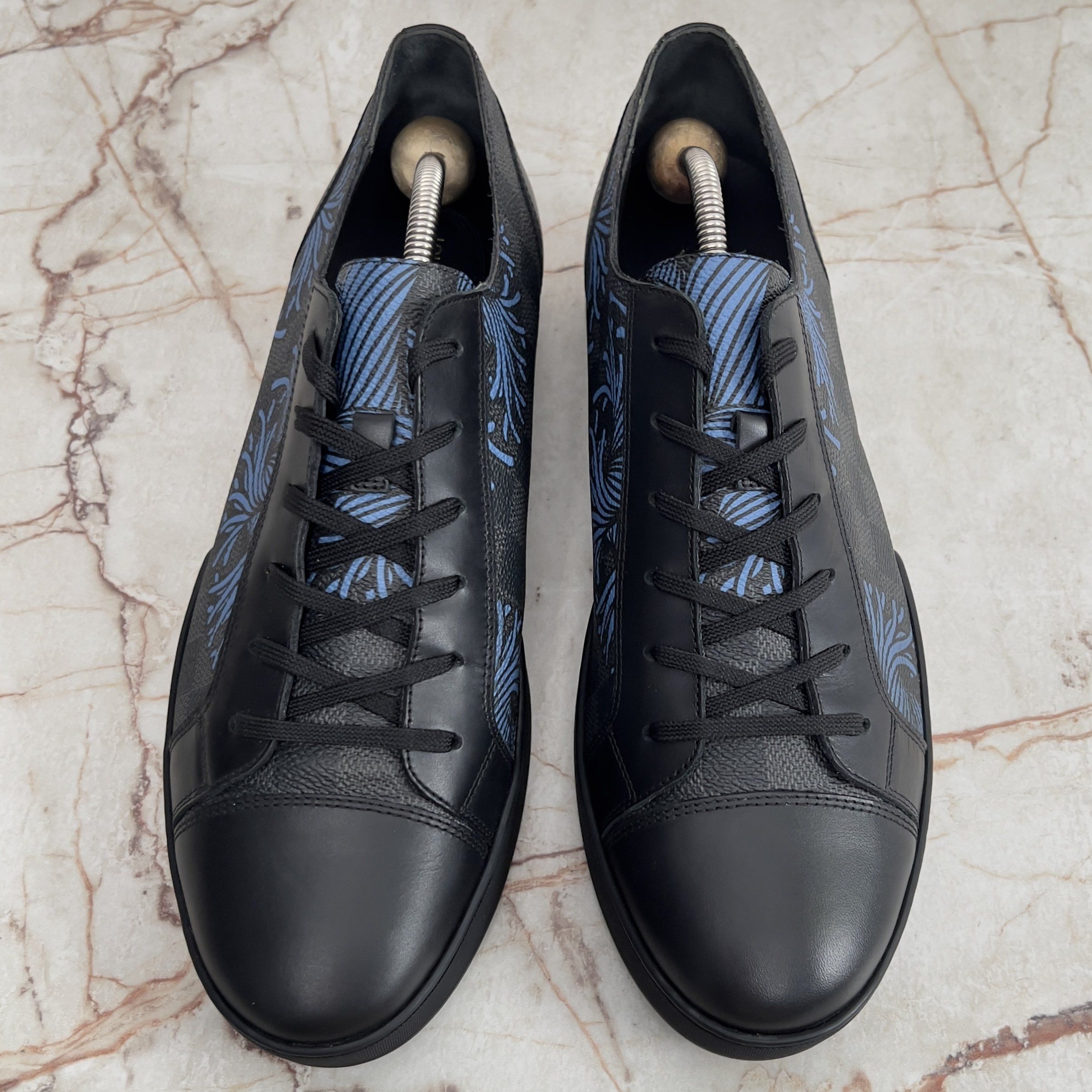 Louis Vuitton Match Up Kim Jones Sneaker Damier Canvas Leather Size US 10 / EU 43 - 3 Thumbnail