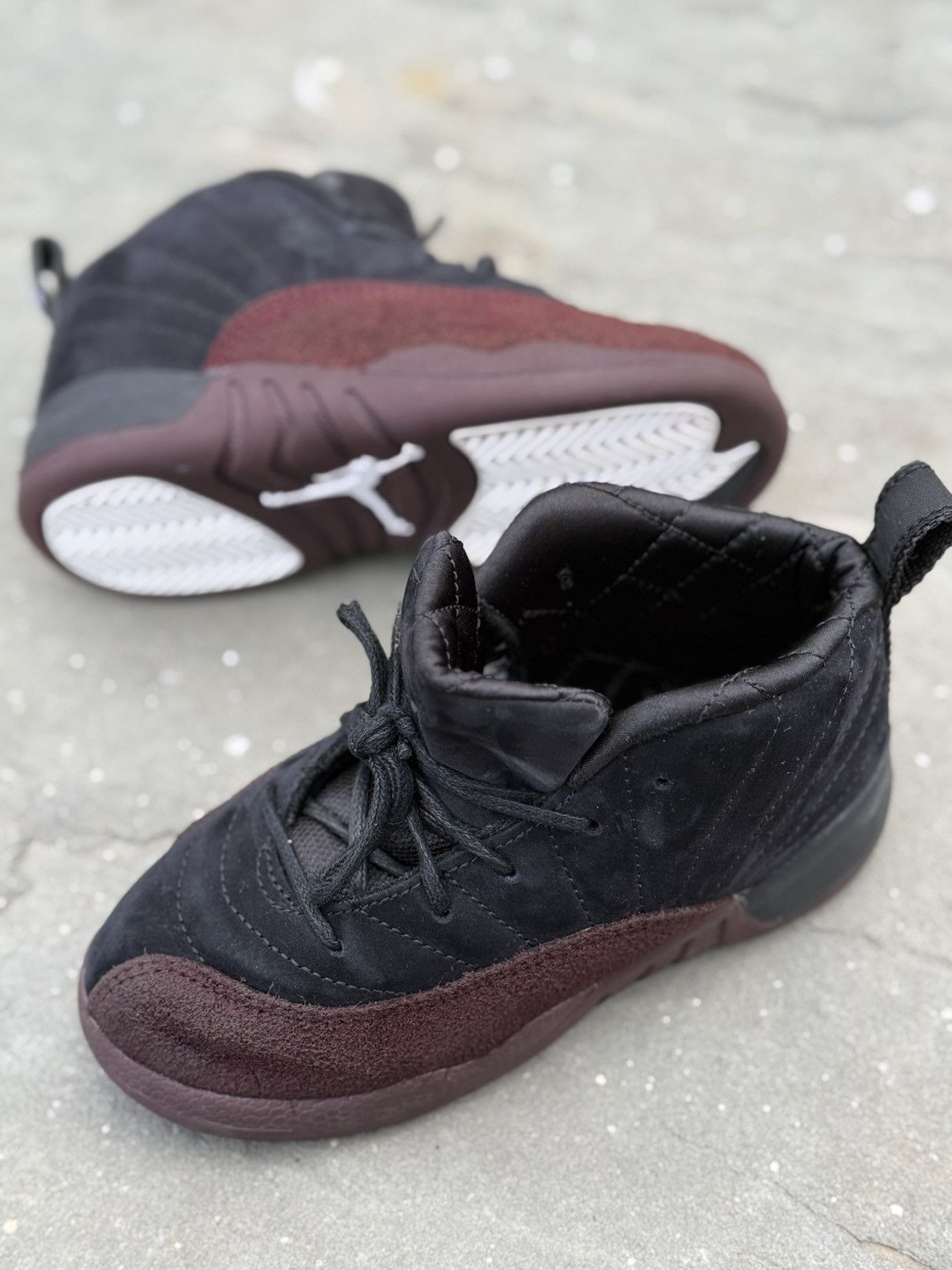 A Ma Maniere × Jordan Brand Jordan 12 Retro A Ma Maniére Black (PS) 10c Size US 5 / EU 37 - 1 Thumbnail