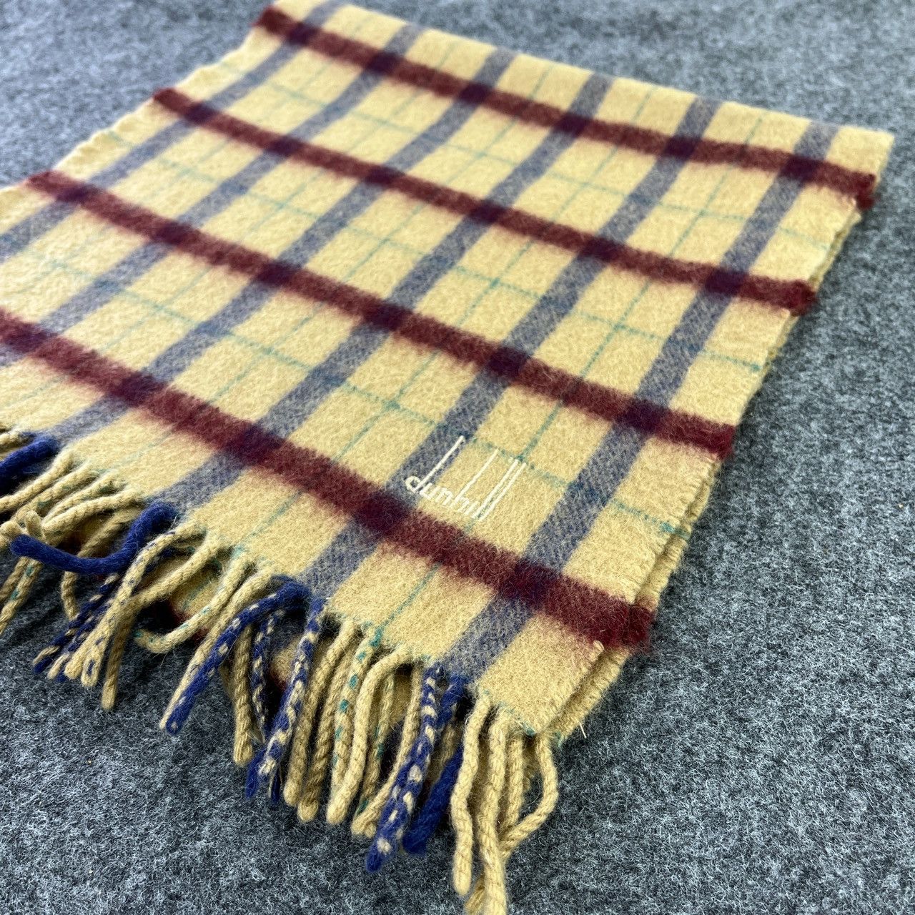 Alfred Dunhill × Vintage Dunhill Cashmere Scarf / Muffler / Neckwear T724 Size ONE SIZE - 5 Thumbnail