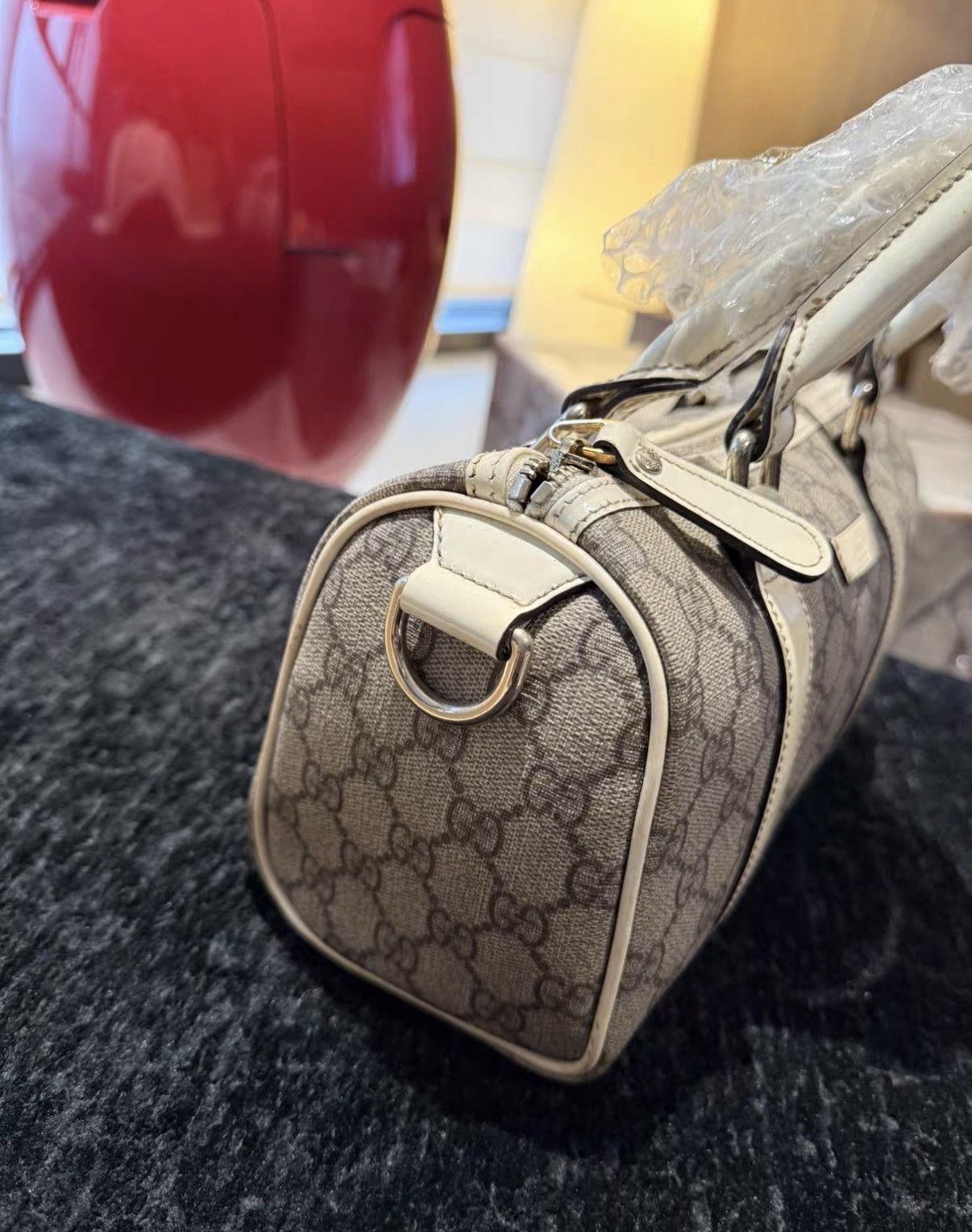 Gucci Gucci Vintage Monogram 25cm Mini Boston Bowling Bag J36 Size ONE SIZE - 4 Thumbnail