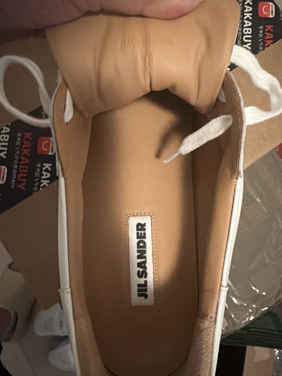 JIL SANDER 40mm Vulcanized leather sneakers