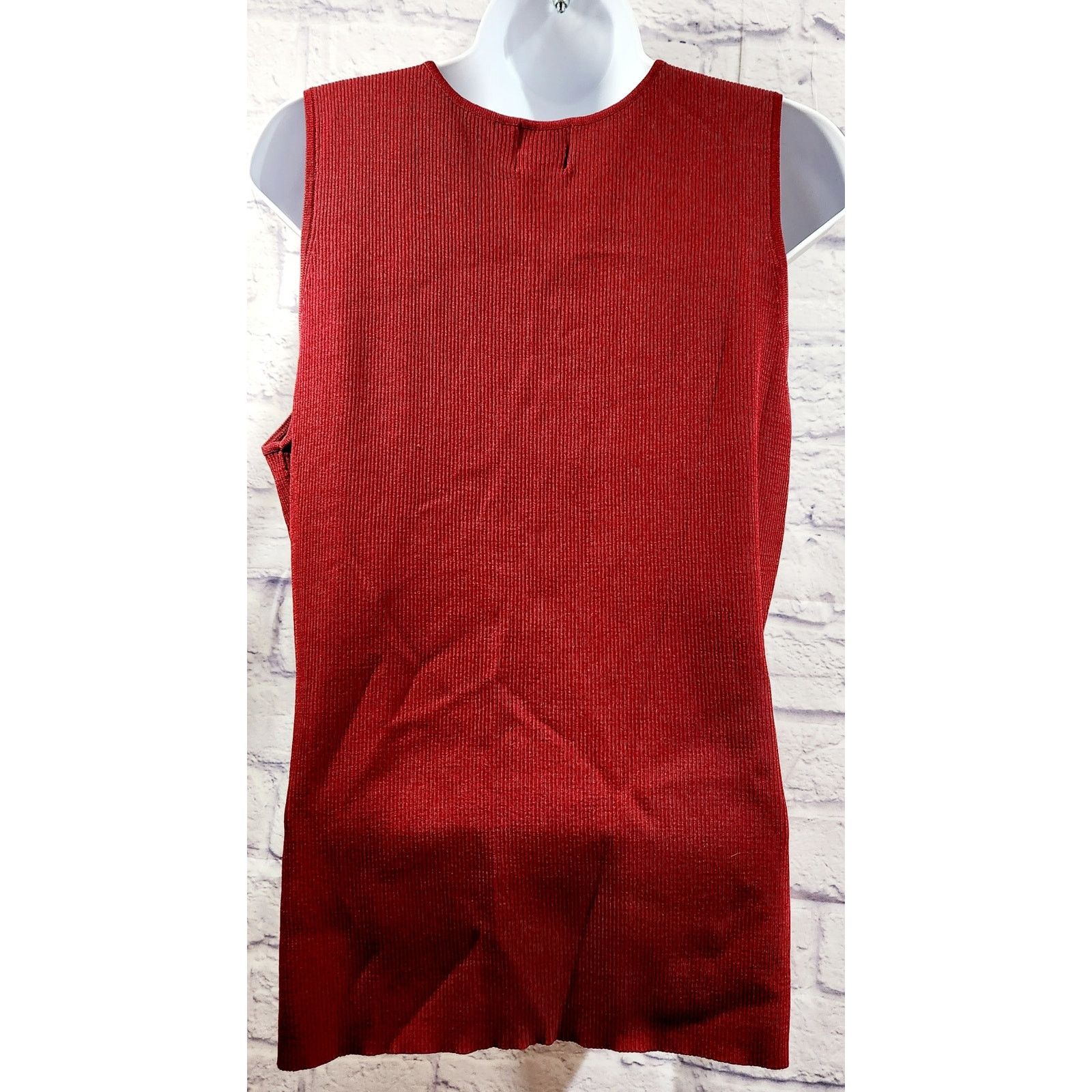 Other Ruby Rd. Burgundy Ribbed Tank Beaded Bodice XL Soft Size XL / US 12-14 / IT 48-50 - 4 Thumbnail