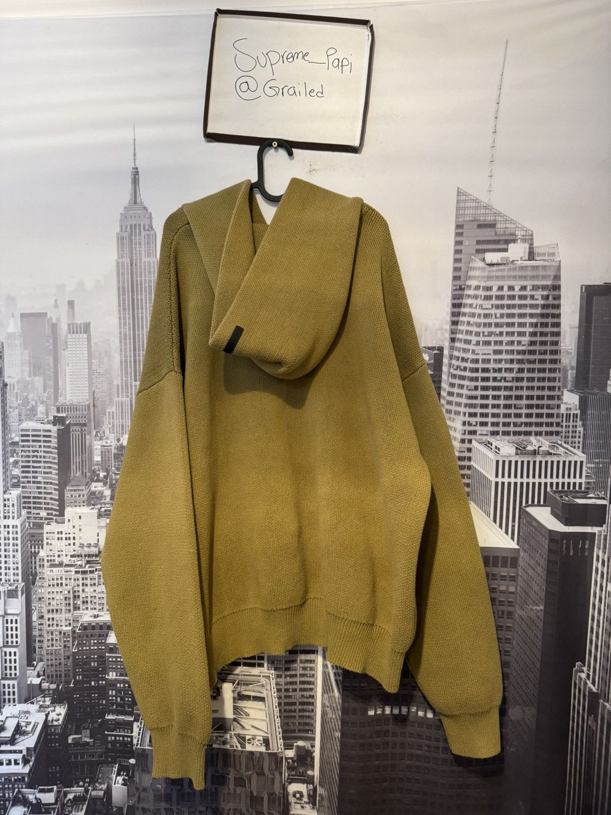 Fear of God 🔥 Fear of God Essentials Knit Hoodie Amber SZ XXL Size US XXL / EU 58 / 5 - 4 Thumbnail