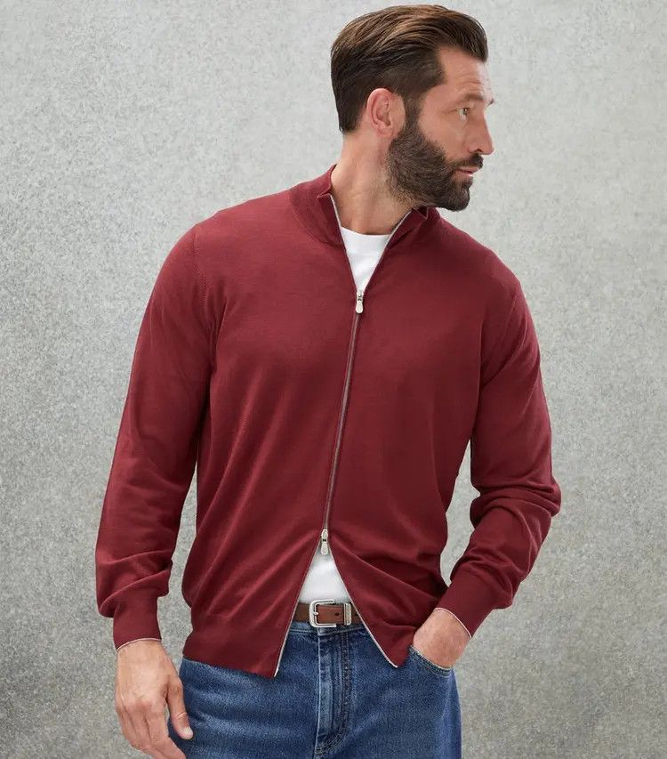 o1la1rc1a0325 Cardigan in Dark Red