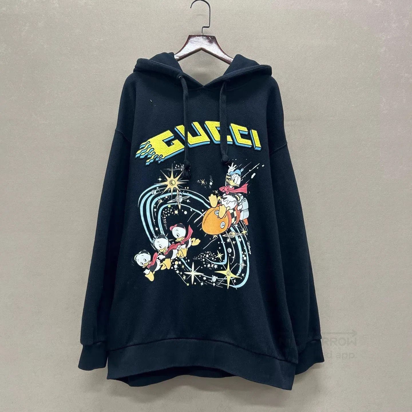 Gucci Black Graphic Print Hoodie with Drawstring. Size US L / EU 52-54 / 3 - 1 Thumbnail