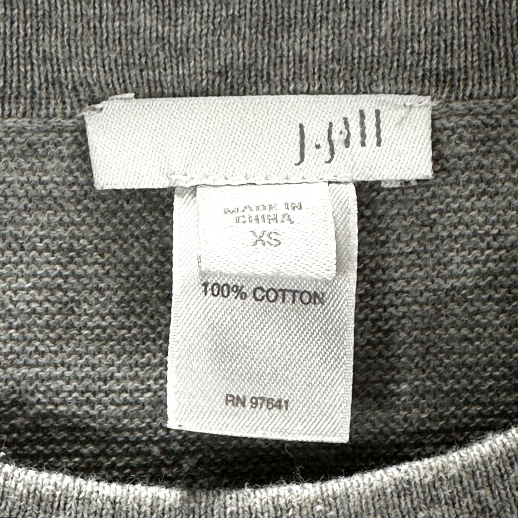 J. Jill J Jill Sweatshirt Womens XS Gray Cotton Knit Pullover Split Hem Sweater Size XS / US 0-2 / IT 36-38 - 3 Thumbnail