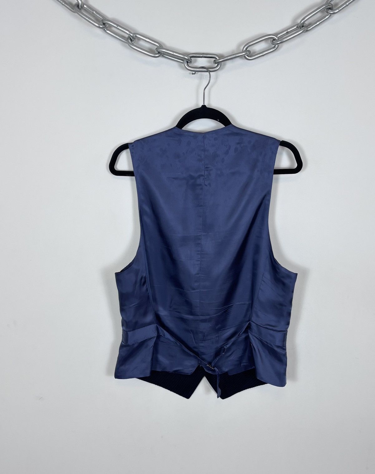 Suitsupply Suitsupply Capetown Men’s Navy Blue Wool Waistcoat Vest Size 38R - 11 Thumbnail